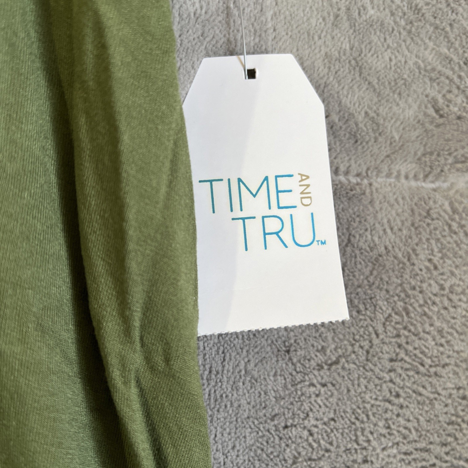 Time And Tru Dress 3X Green Rayon Jersey Swing Pockets Midi Beach Vacation NEW