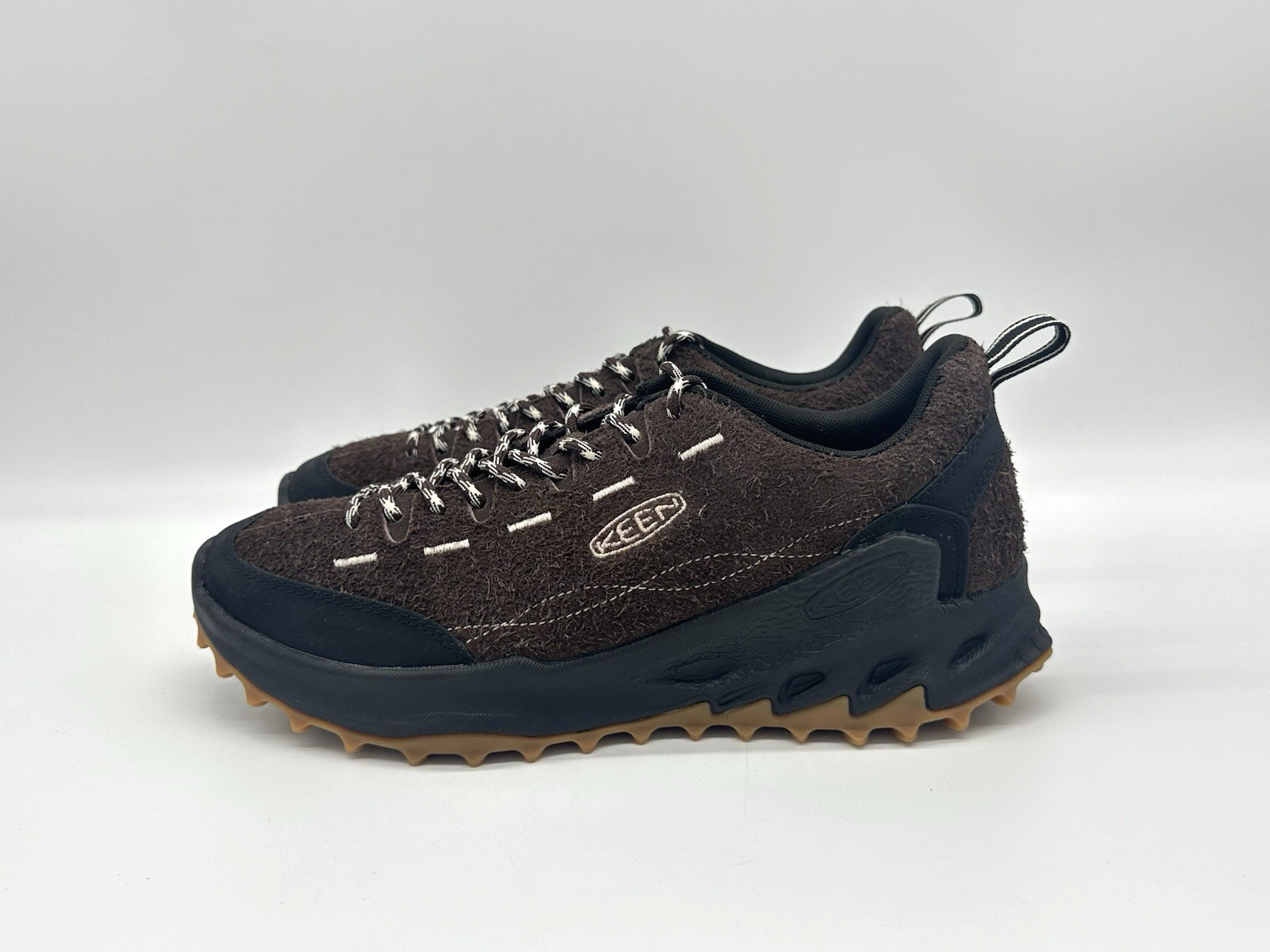 KEEN Jasper Zionic Low Men’s Size 9 Hiking Trail Shoes Brown Java Furry Suede