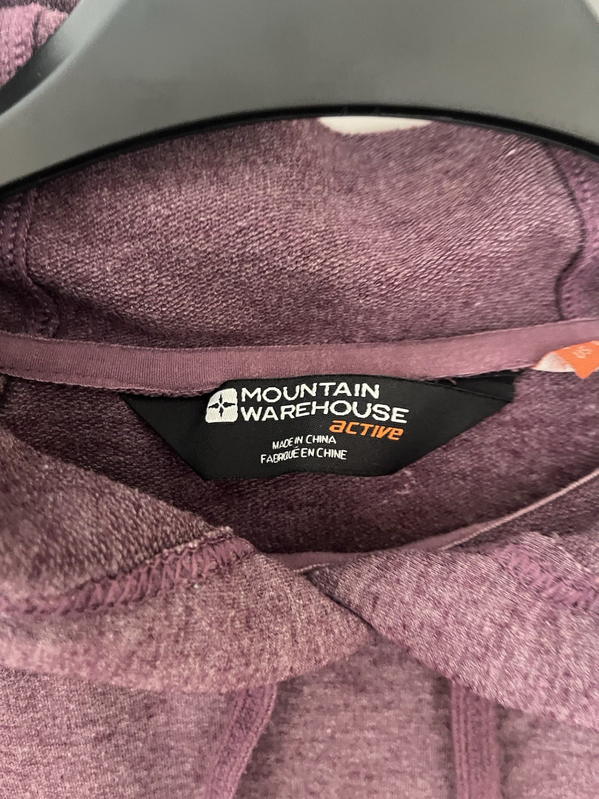 Mountain Warehouse Active Purple Marl Hoodie UK 8 Sports Gym Casual Pullover