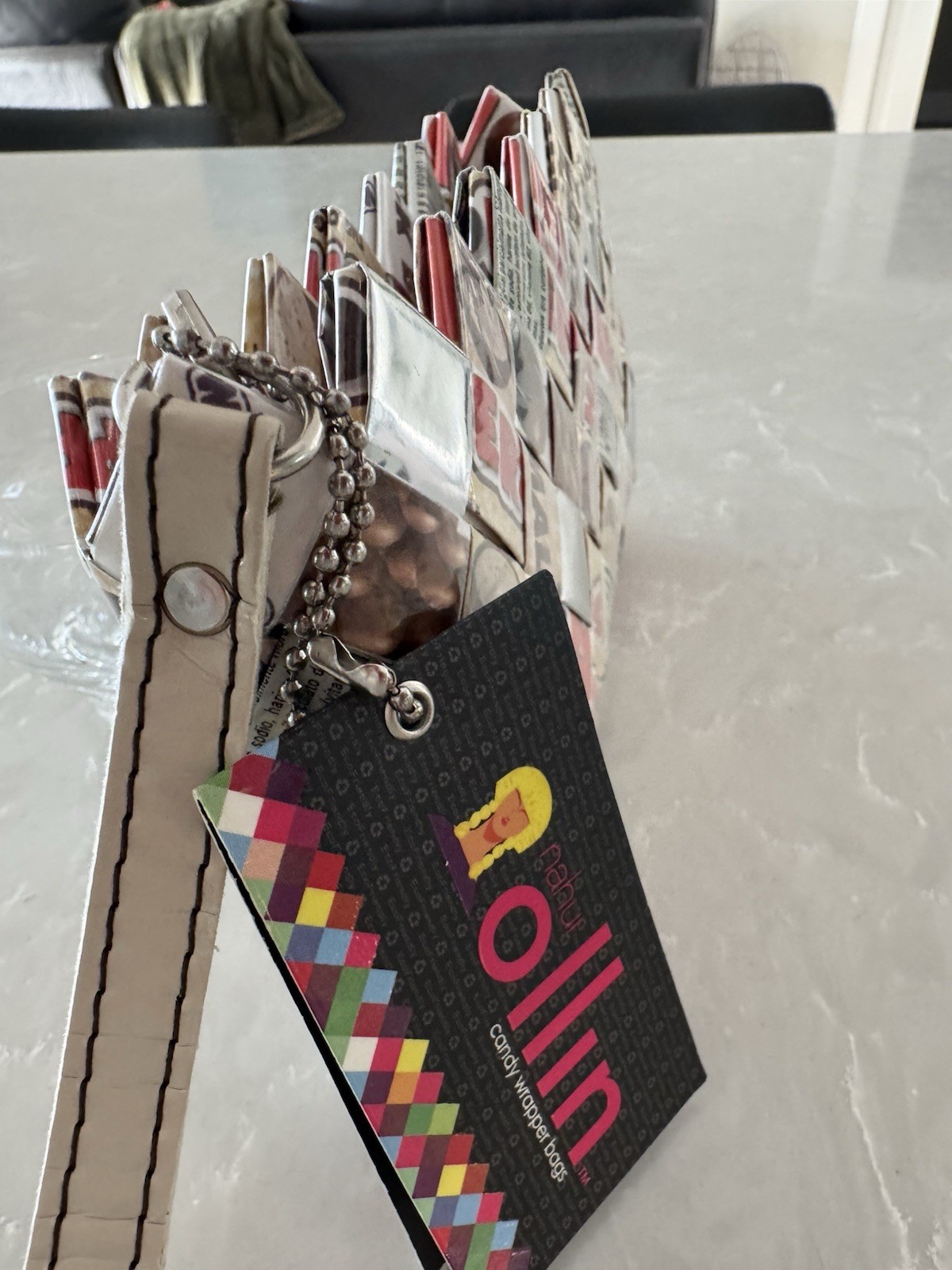 New Nahui Ollin WHOPPERS Candy Wrapper Wristlet Bag Clutch Wallet Zipper