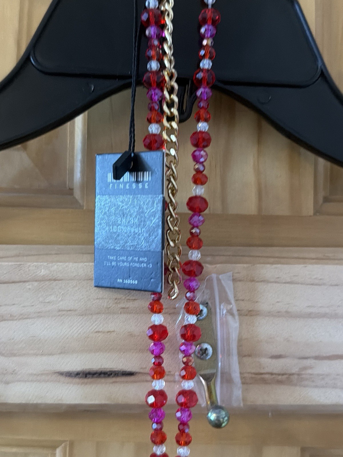 SOLD OUT – Finesse Celestia Red Beaded Bralette Top