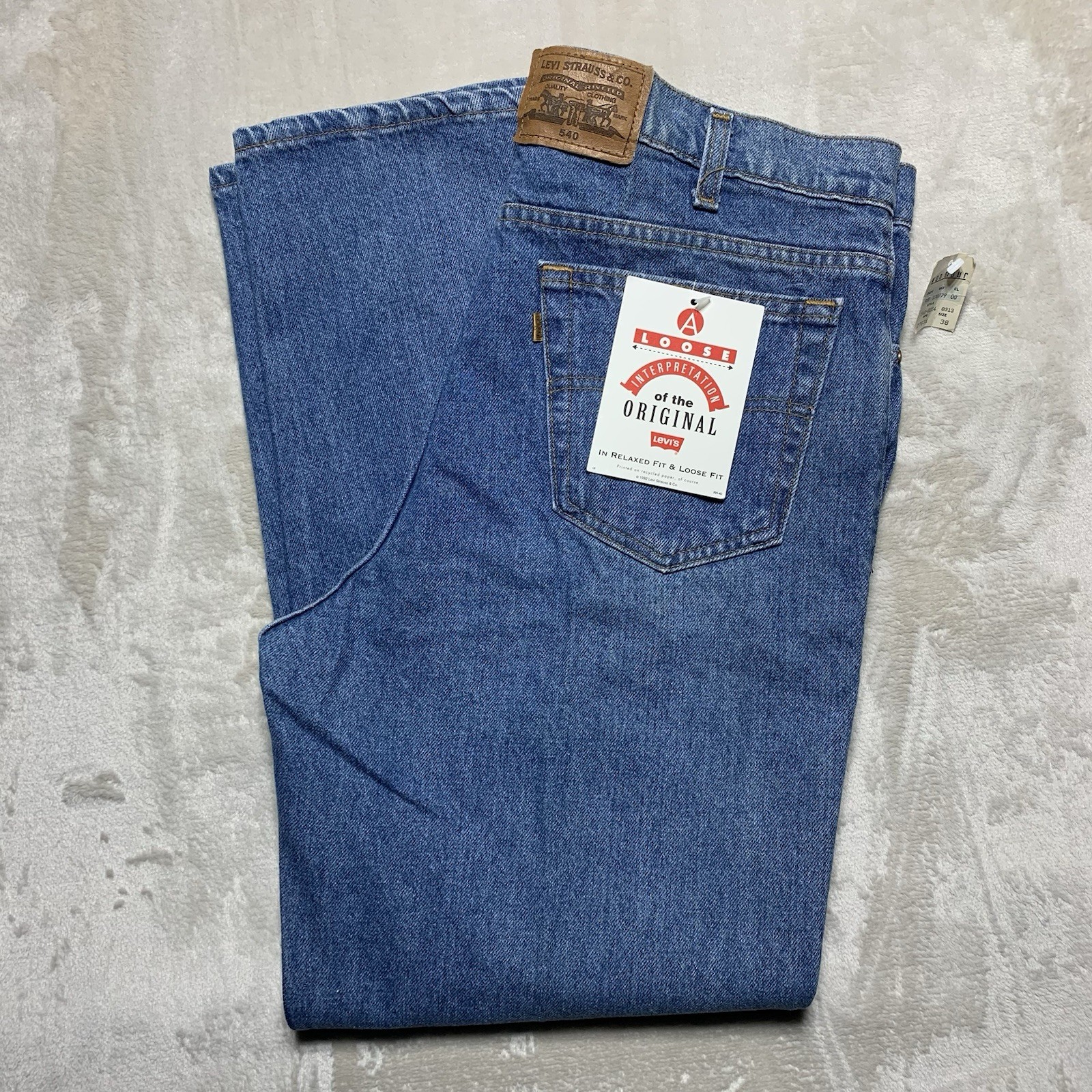 NEW Vintage 90s Levi’s 540 Jeans Men’s 38×30 Brown Tab Relaxed Fit Loose USA