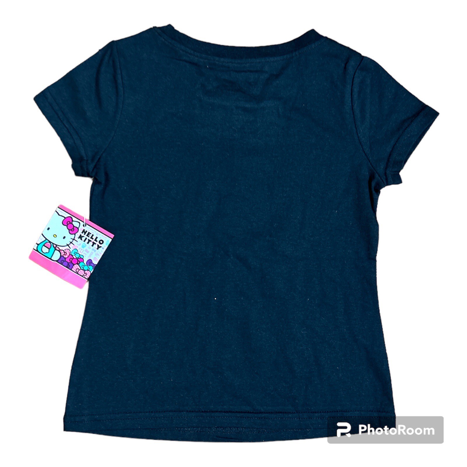 Hello Kitty Girls Christmas T-Shirt Size 5/6 – Black Holiday Graphic Tee, Cute