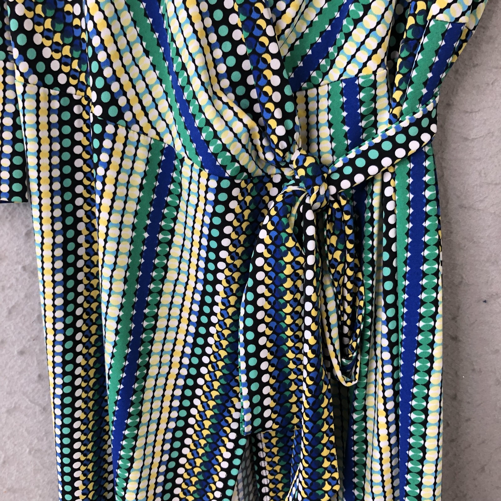 Laundry by Design Dress Womens Medium Polka Dot Wrap Belted Retro Pattern