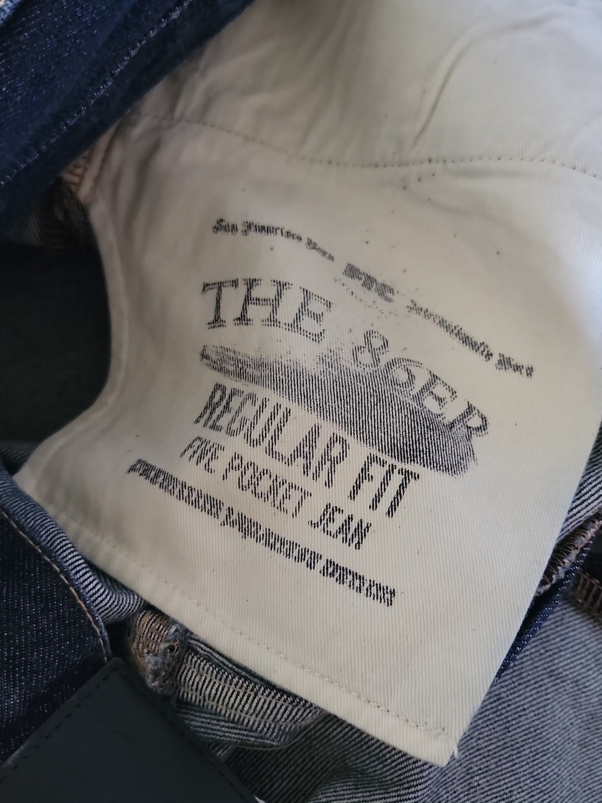Sz L 36×31 FTC For The City Japan Made Raw Denim Jeans Indigo FADED PATINA GREAT