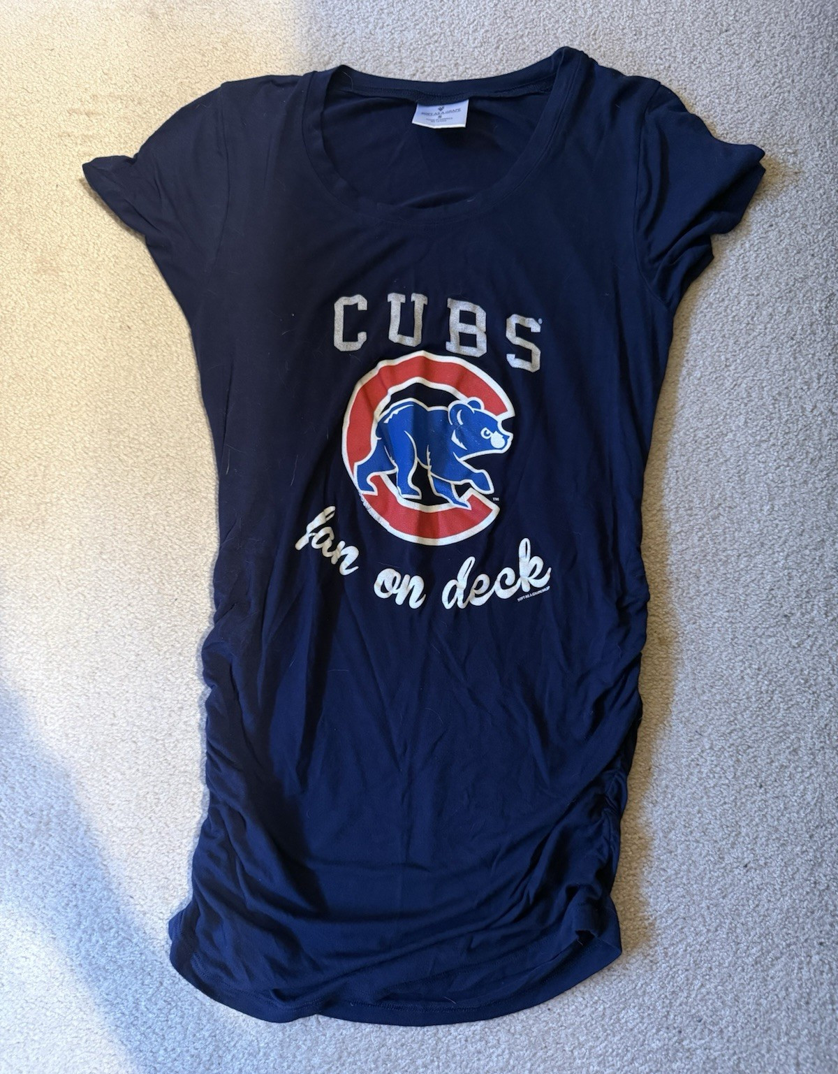 Chicago Cubs “Fan On Deck” Maternity Shirt, Size Small; Gently Used