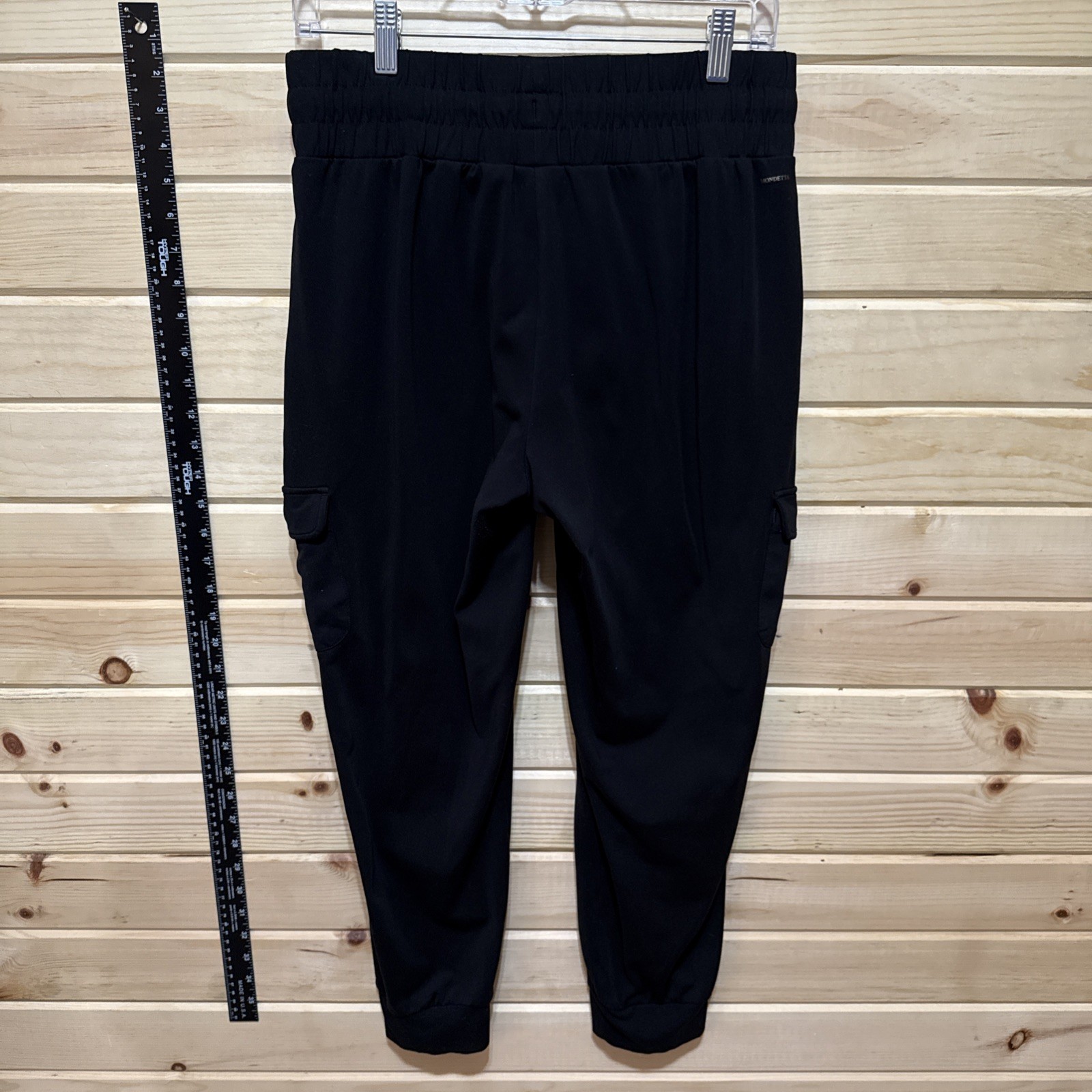 Mondetta Athleisure Utility Cargo M Black Stretch Jogger Pants Y2K Preppy Yoga