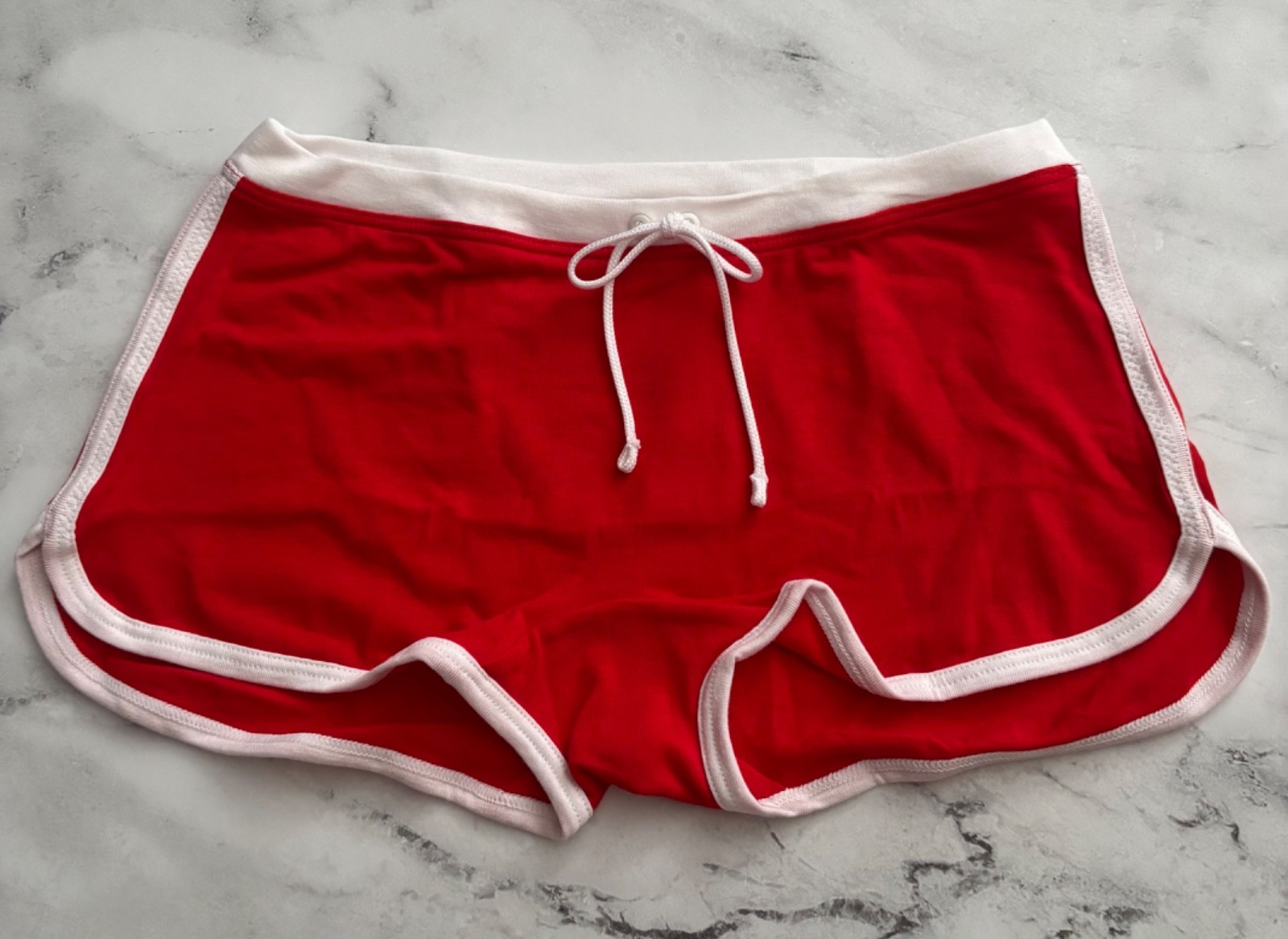 PINK Victoria’s Secret Dorm Boyshort Boy Short Panty Nwt Red & White M XL