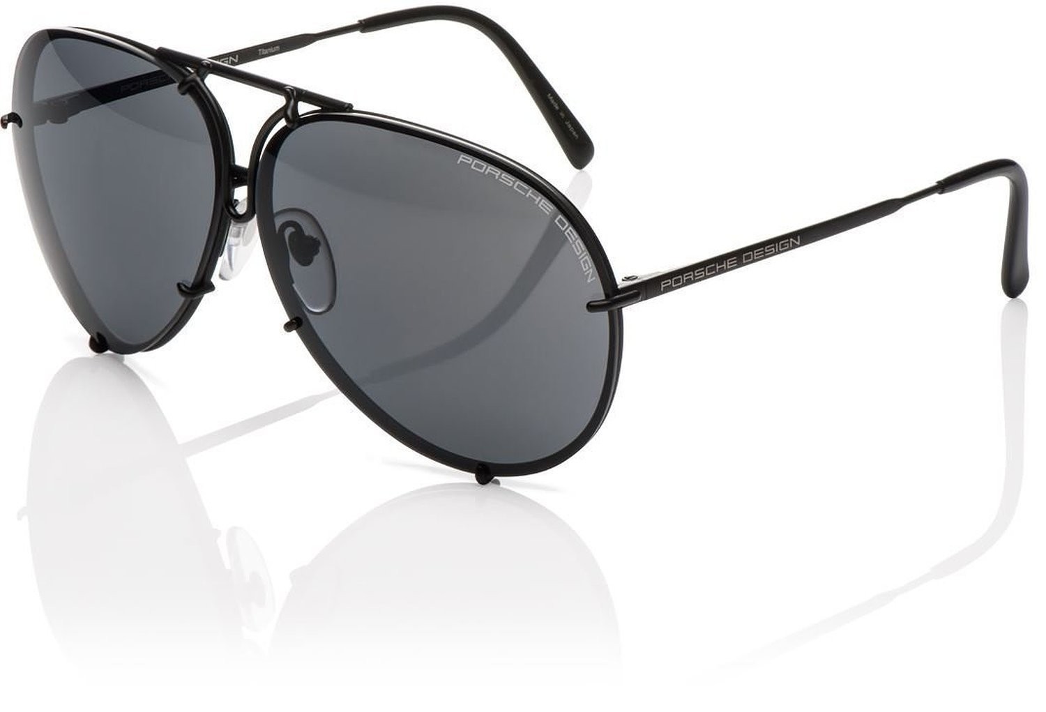 Porsche Design P’8478 P8478 D 66mm Gunmetal Aviator Sunglasses W/Extra Lenses