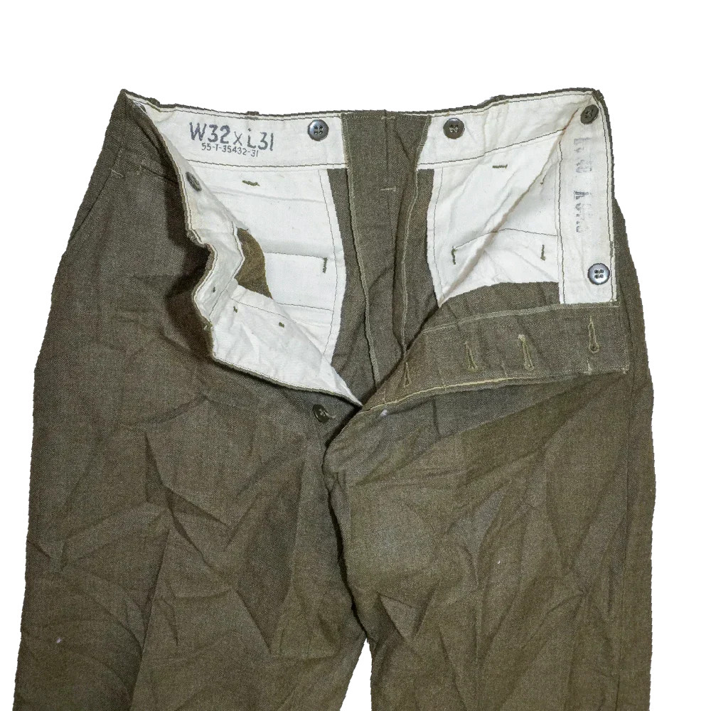 USGI M45 Olive Wool Field Trousers – 32×31, Medium, Item 2