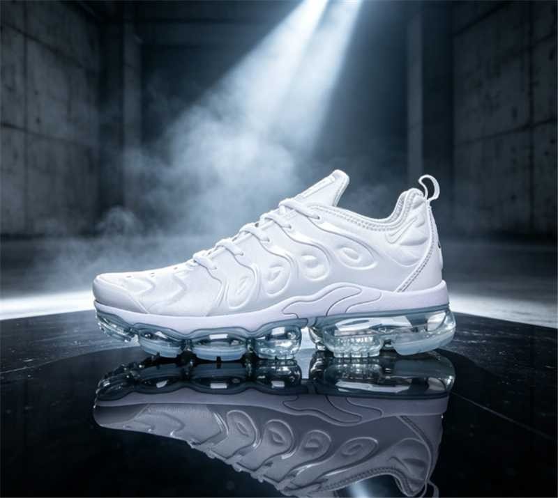 New Nike Air VaporMax TN Plus Triple White Men’s Size Sneaker