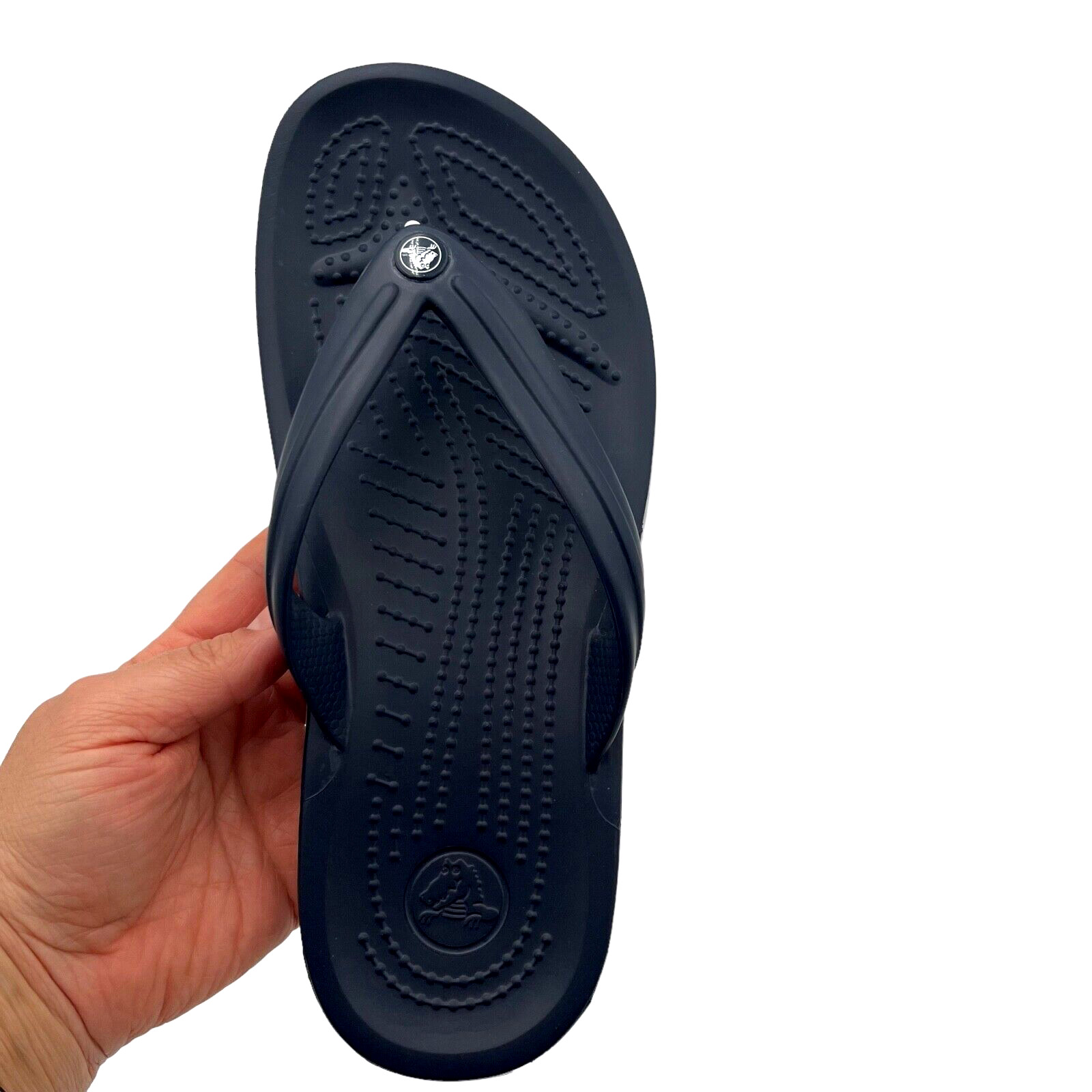 Crocs Men’s Flip Flop Sandal Size 9 Navy Water Friendly Lightweight & Comfy