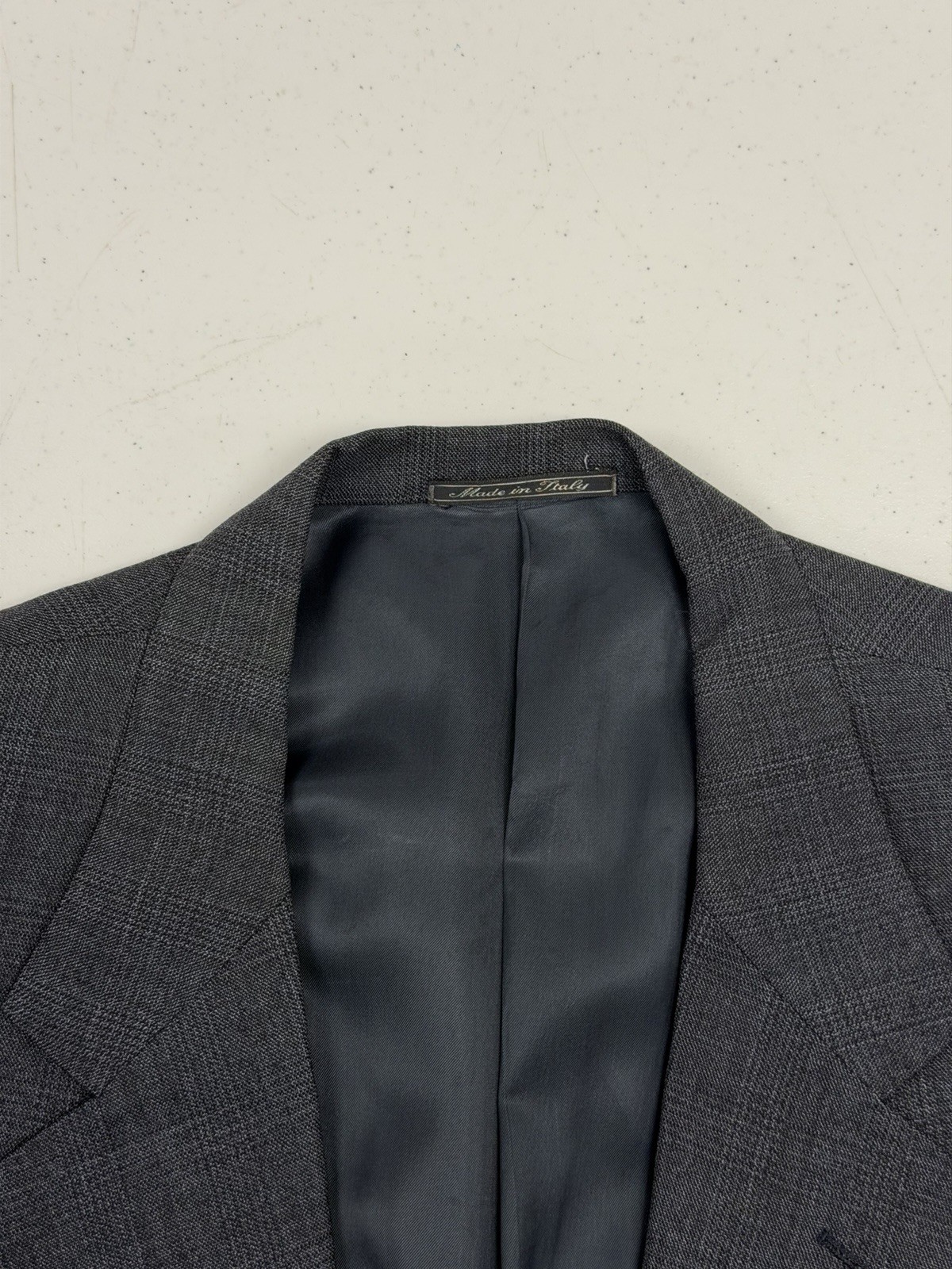 Cornelia Men’s Gray Plaid Cashmere Wool Blazer 46R Made In Italy 2 Buttons