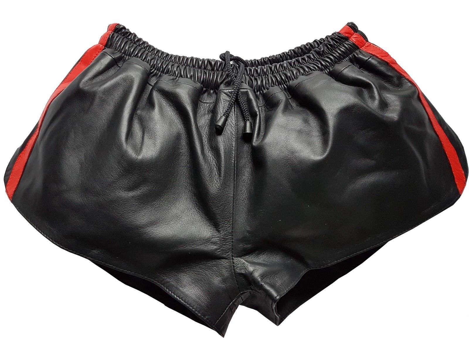 Leather short with elastic band made of lamb nappa size 32-34-36-38-40-42-44