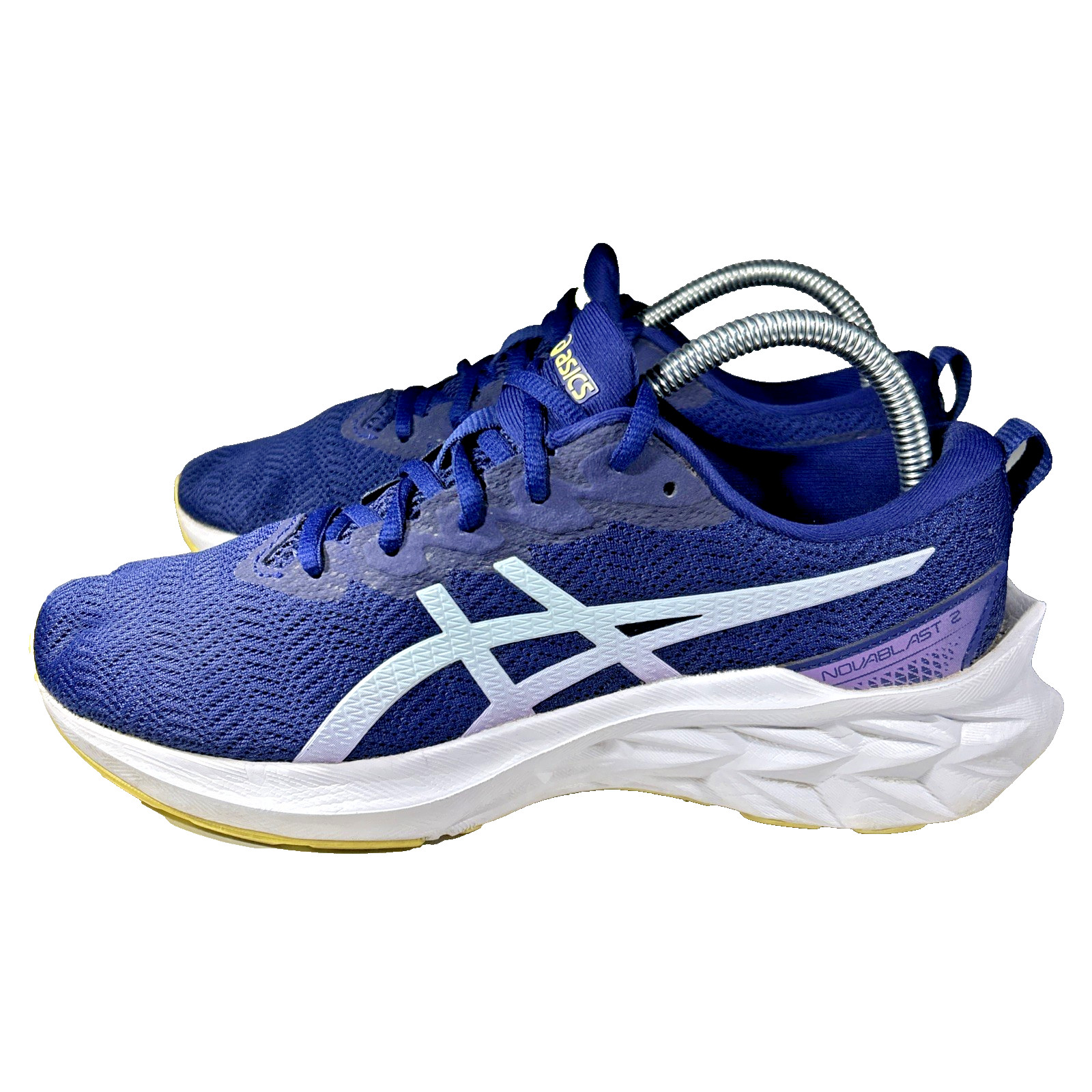 ASICS Novablast 2 Boys Mens Running Shoes Size 6.5 Blue Sneakers Walking Jogging