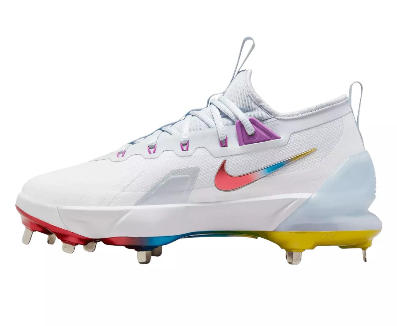 Nike Air Force Zoom Trout 9 Elite “Rainow” Baseball Cleats FV4575-106 Men’s 12