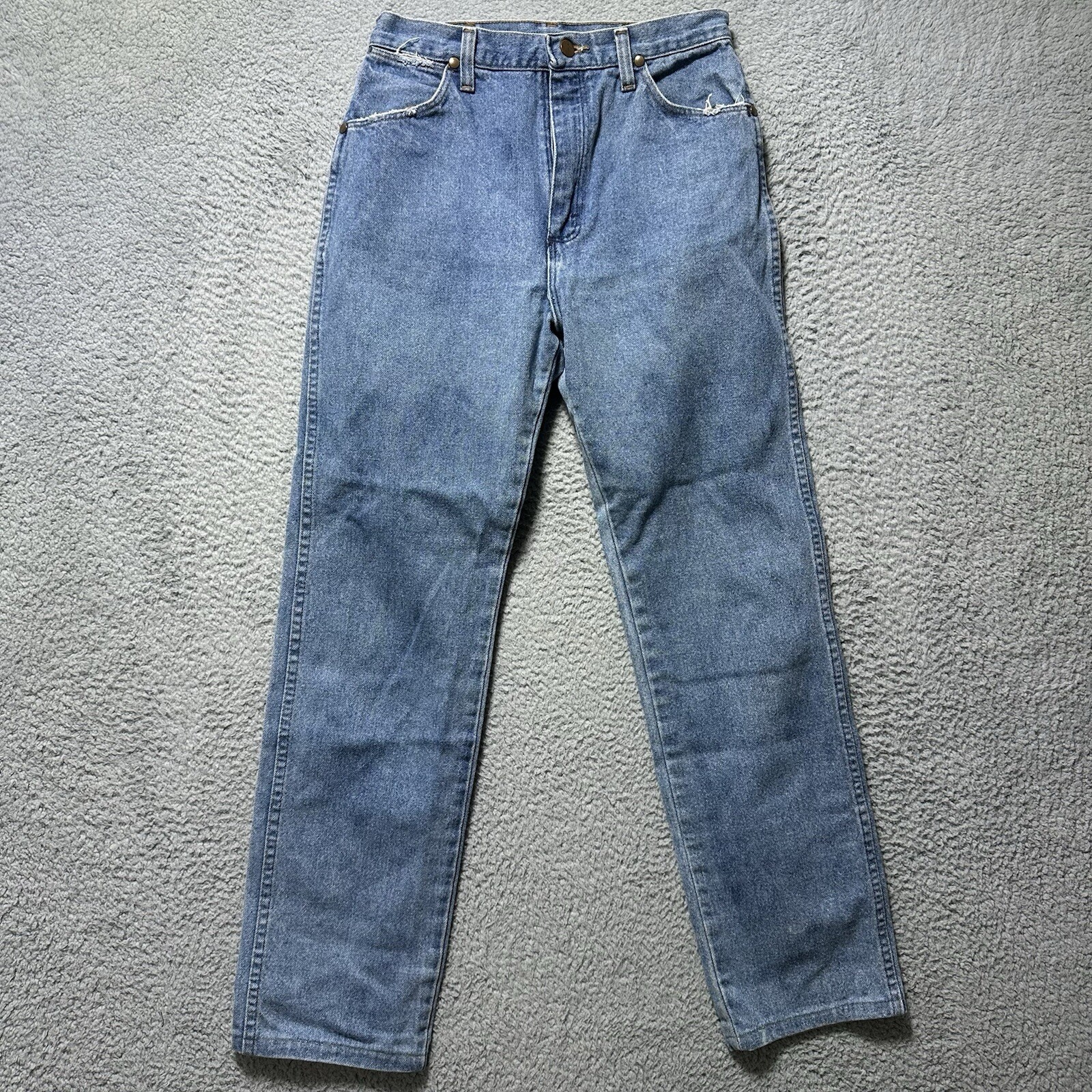 Vintage Women’s Wrangler 14MWZG Denim Jeans High Waisted 7×34 Made In USA 80’s