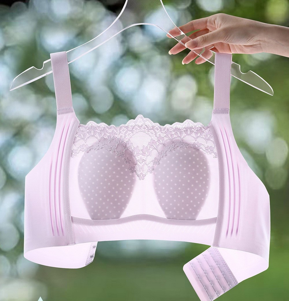 Women Bras Full coverage Seamless Ultra-thin Lace Vest Plus size Underwear 2861