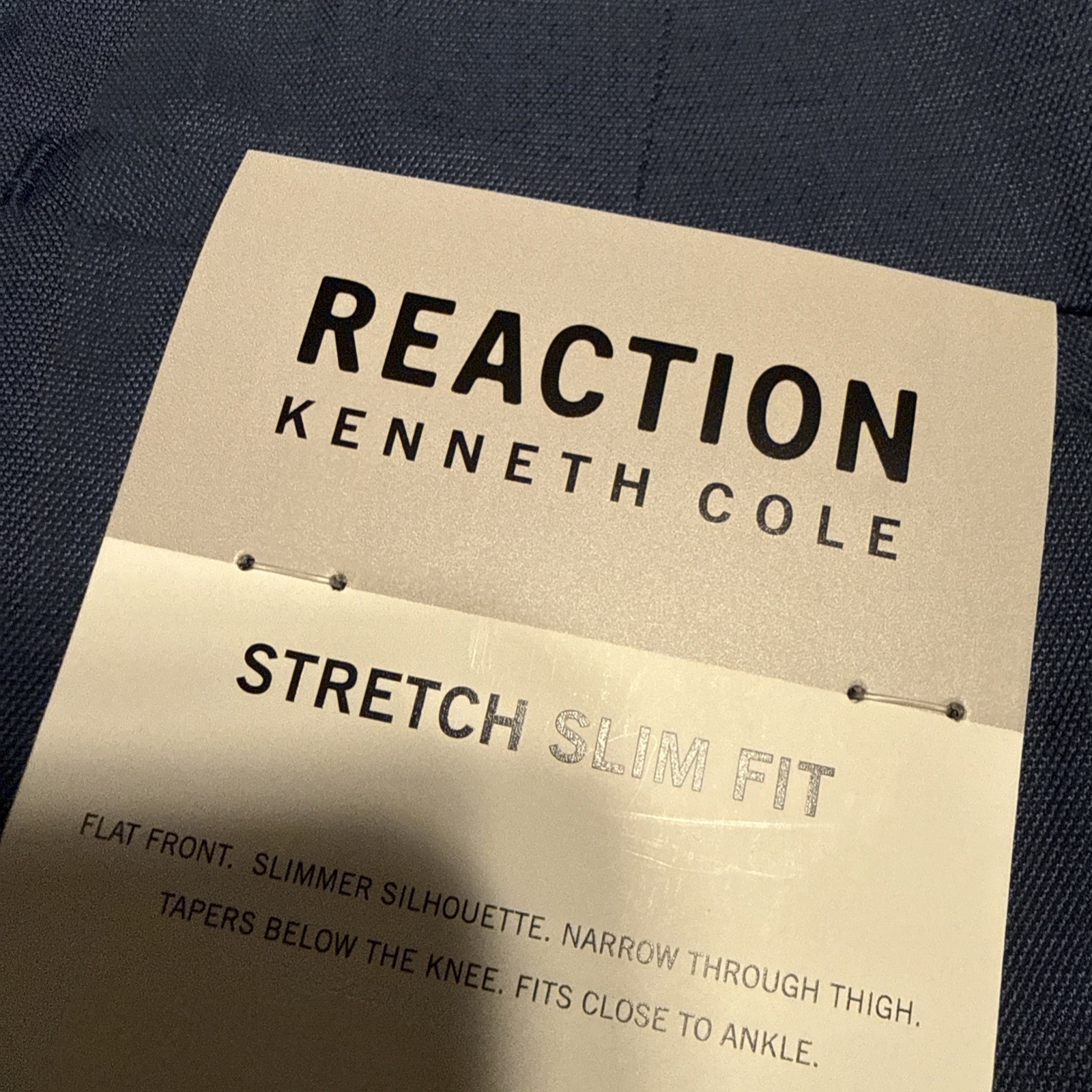 NWT Kenneth Cole Reaction Men’s Slim Fit Chambray, 31Wx30L