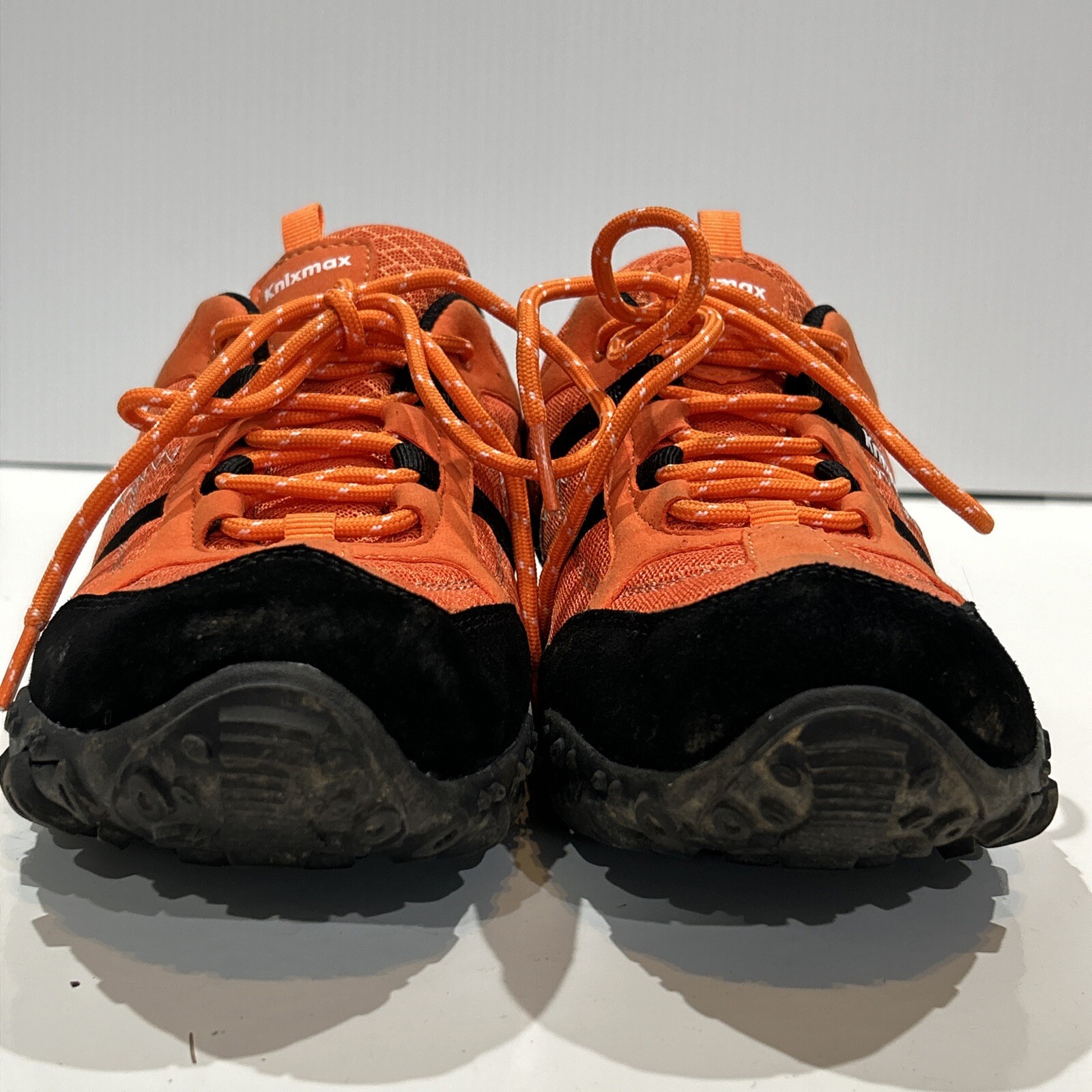 KnixMax Unisex Orange Low Top Hiking Trail Walking Trek Shoes 41 Men 8 Women 9.5