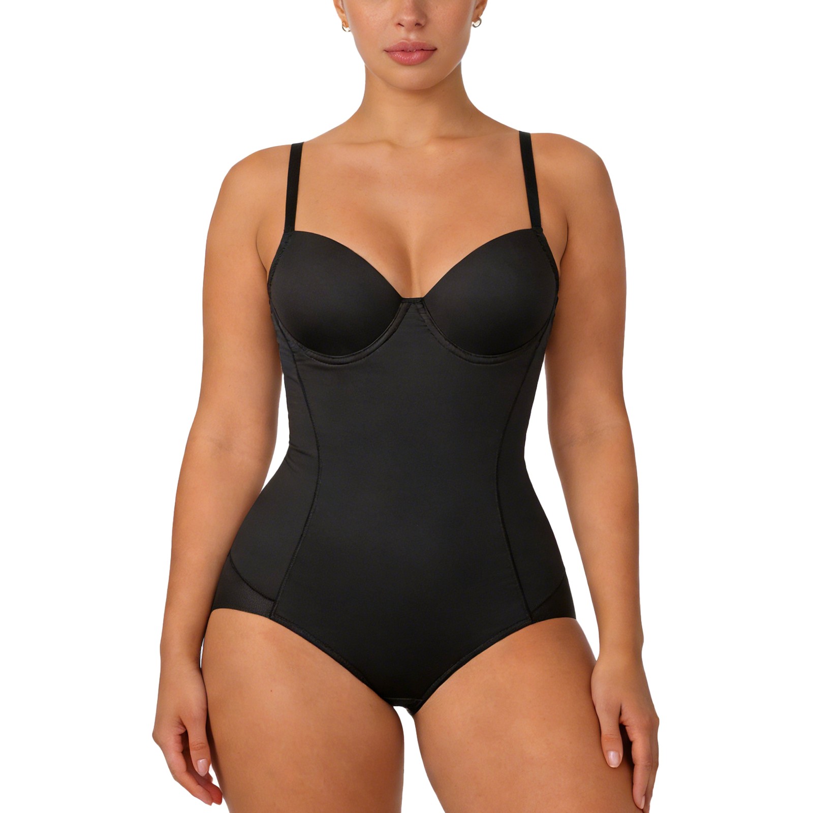 Women’s Tummy Control Bodysuit Waist Trainer Fajas Body Shaper with Built in Bra