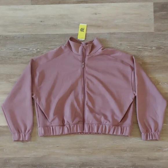 NWT All In Motion Women’s Sandwash Full Zip Jacket Brown Size XL