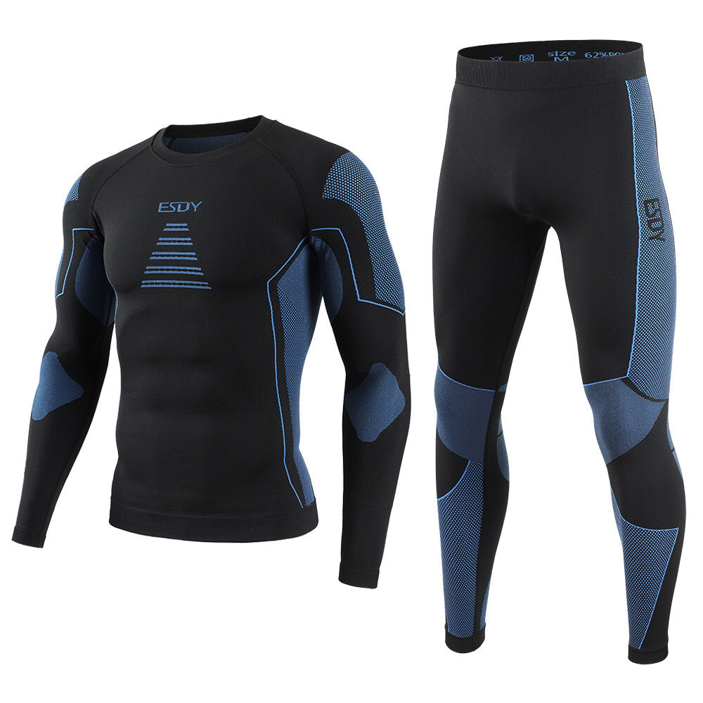 Thermal Underwear for Men Long Johns Top Bottom Set Base Layer for Cold Weather