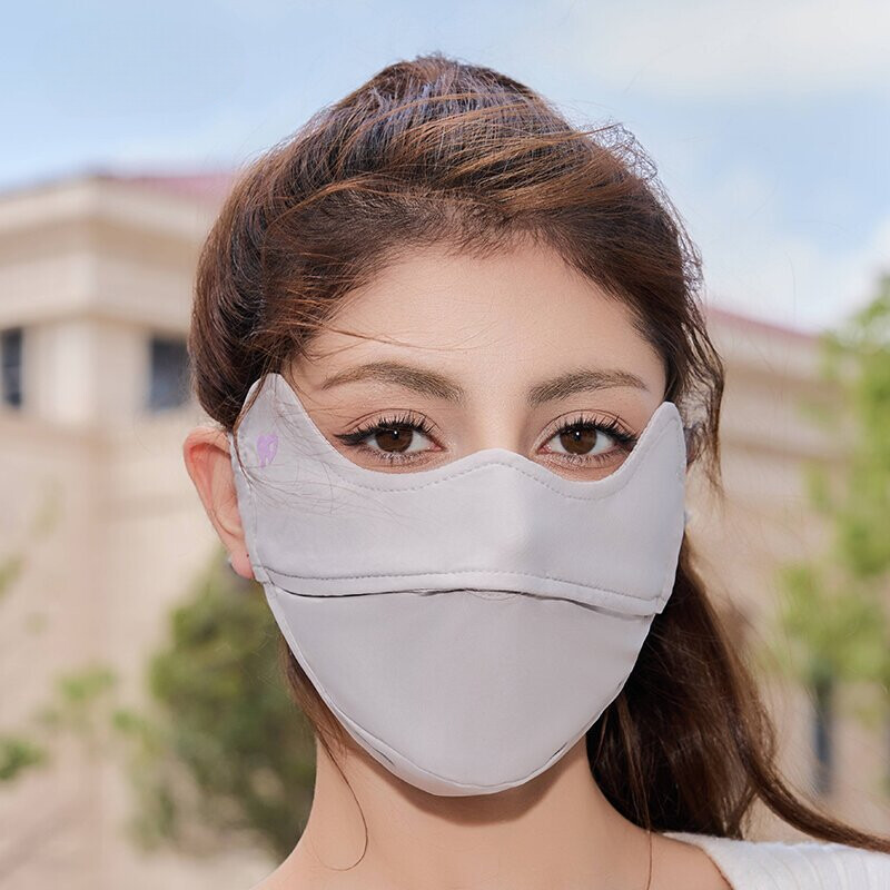 Summer UV Face Cover Mask UPF50+ Nylon Breathable Sun Mask with Eye Protection