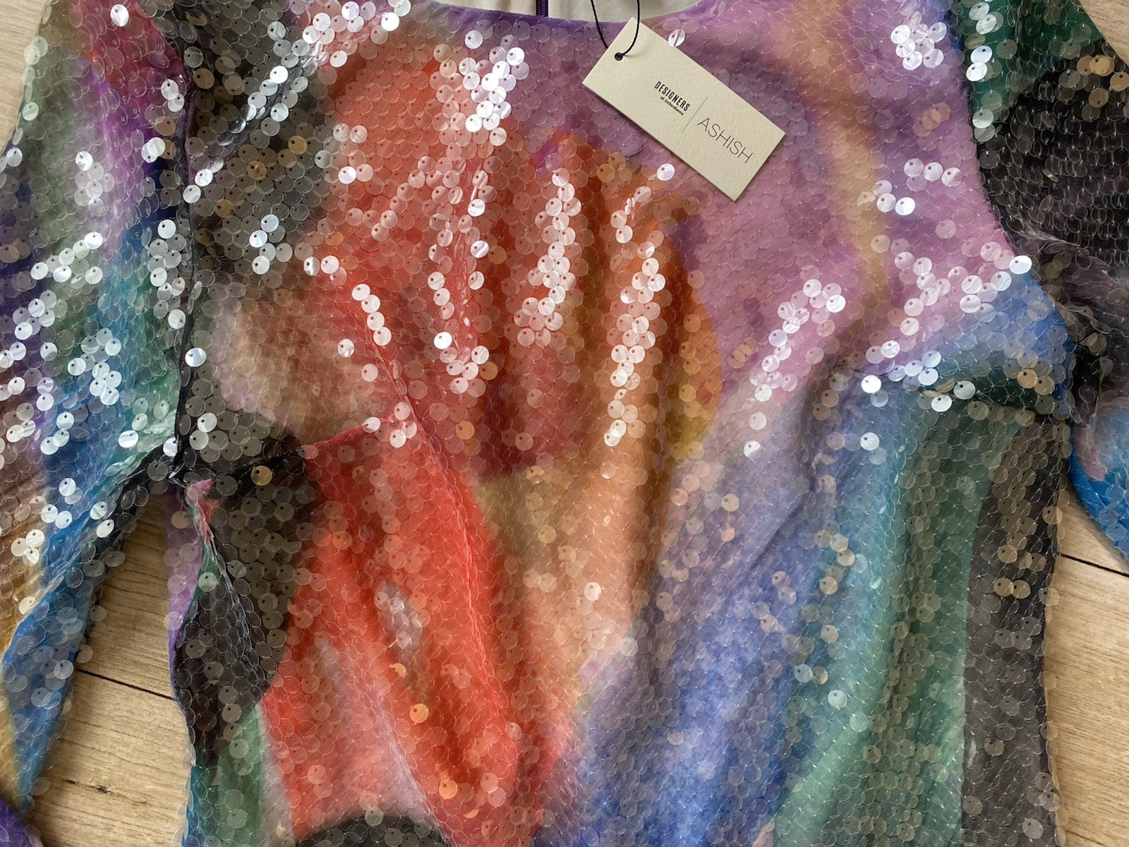 Stunning ASHISH Designer DEBENHAMS SEQUIN DRESS (uk14)