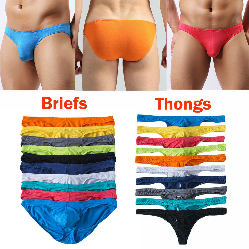 5/10PCS Sexy Mens Modal Bikini Briefs Thongs Long Elephant Nose Trunks Underpant