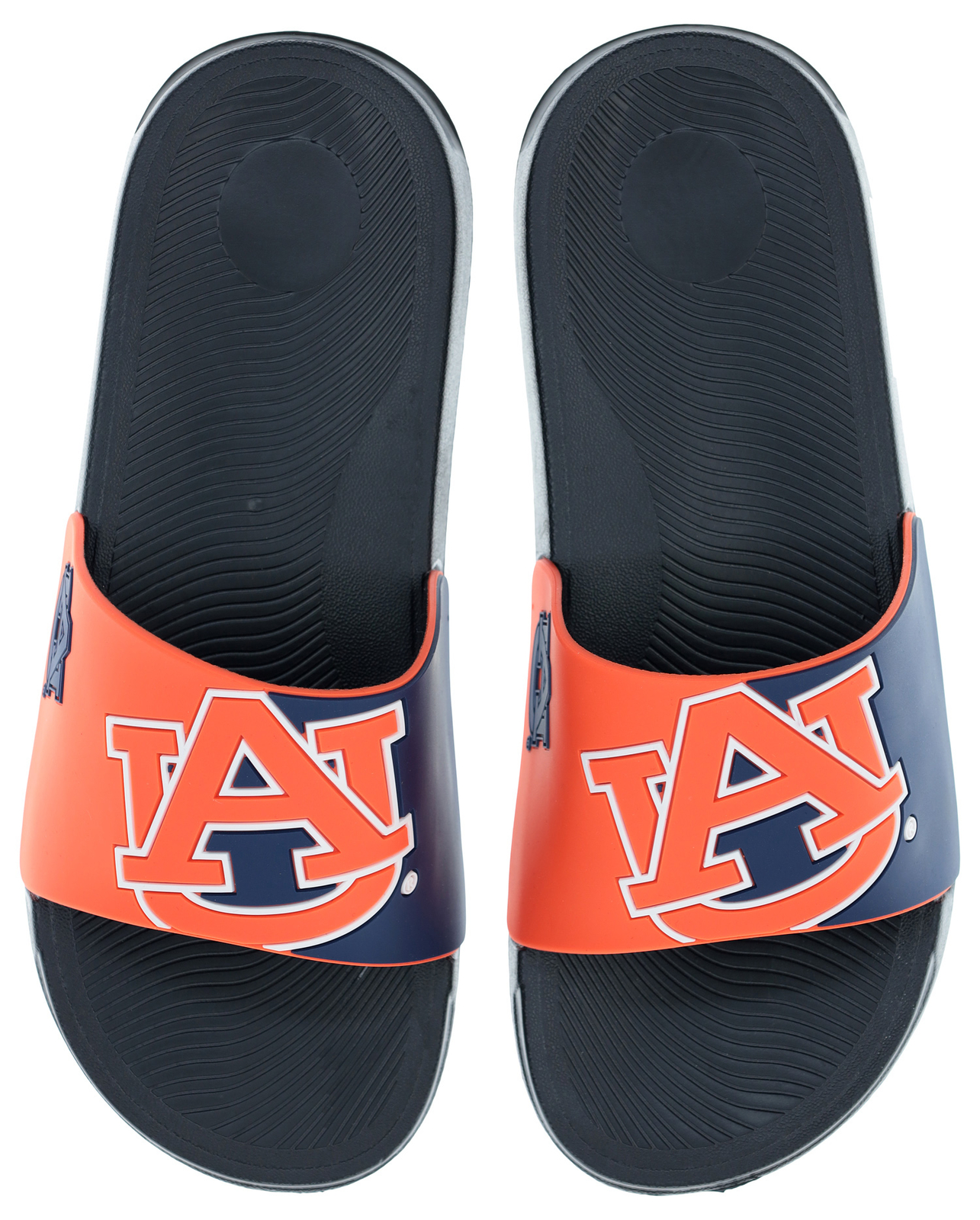 FOCO NCAA Men’s Auburn Tigers Tide Cropped Big Logo Raised Slides