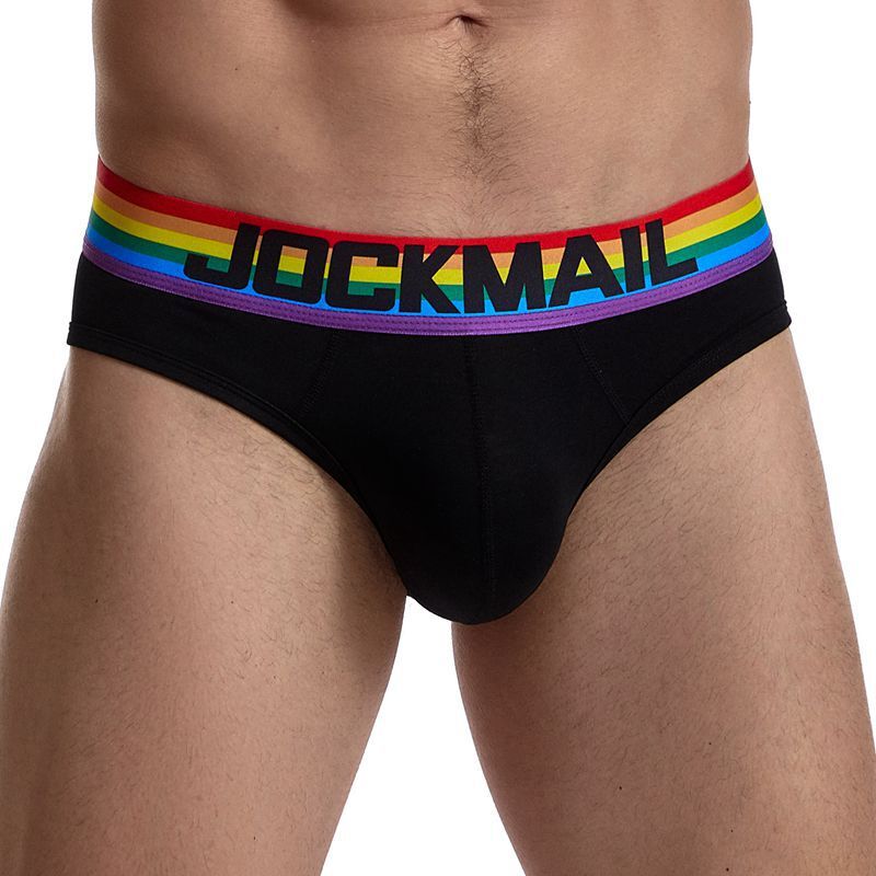 JOCKMAIL Men Sexy Low rise Underwear Cotton Breathable Shorts Transparent Briefs