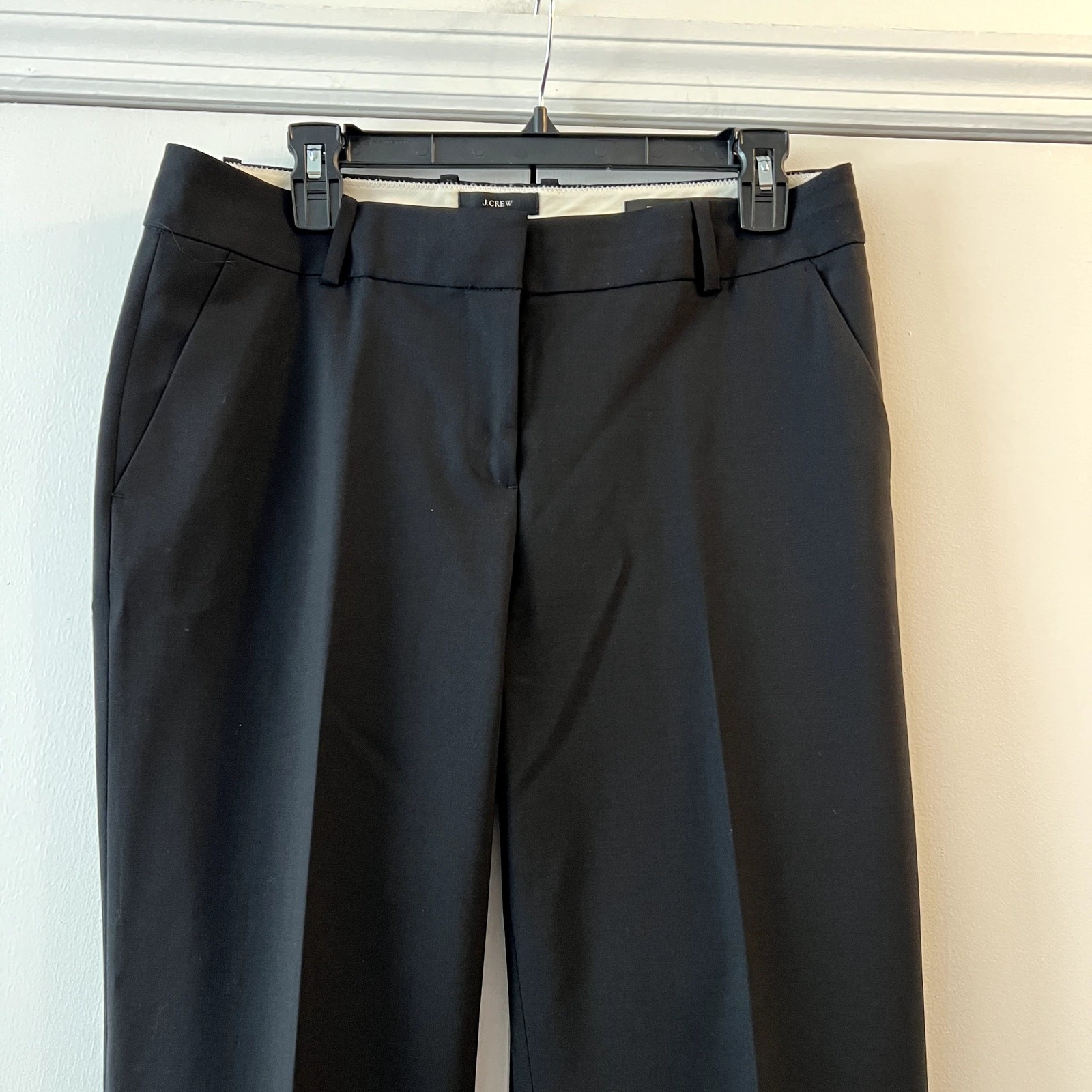 J. Crew Favorite Fit pants black Size 8 Italian Fabric wool