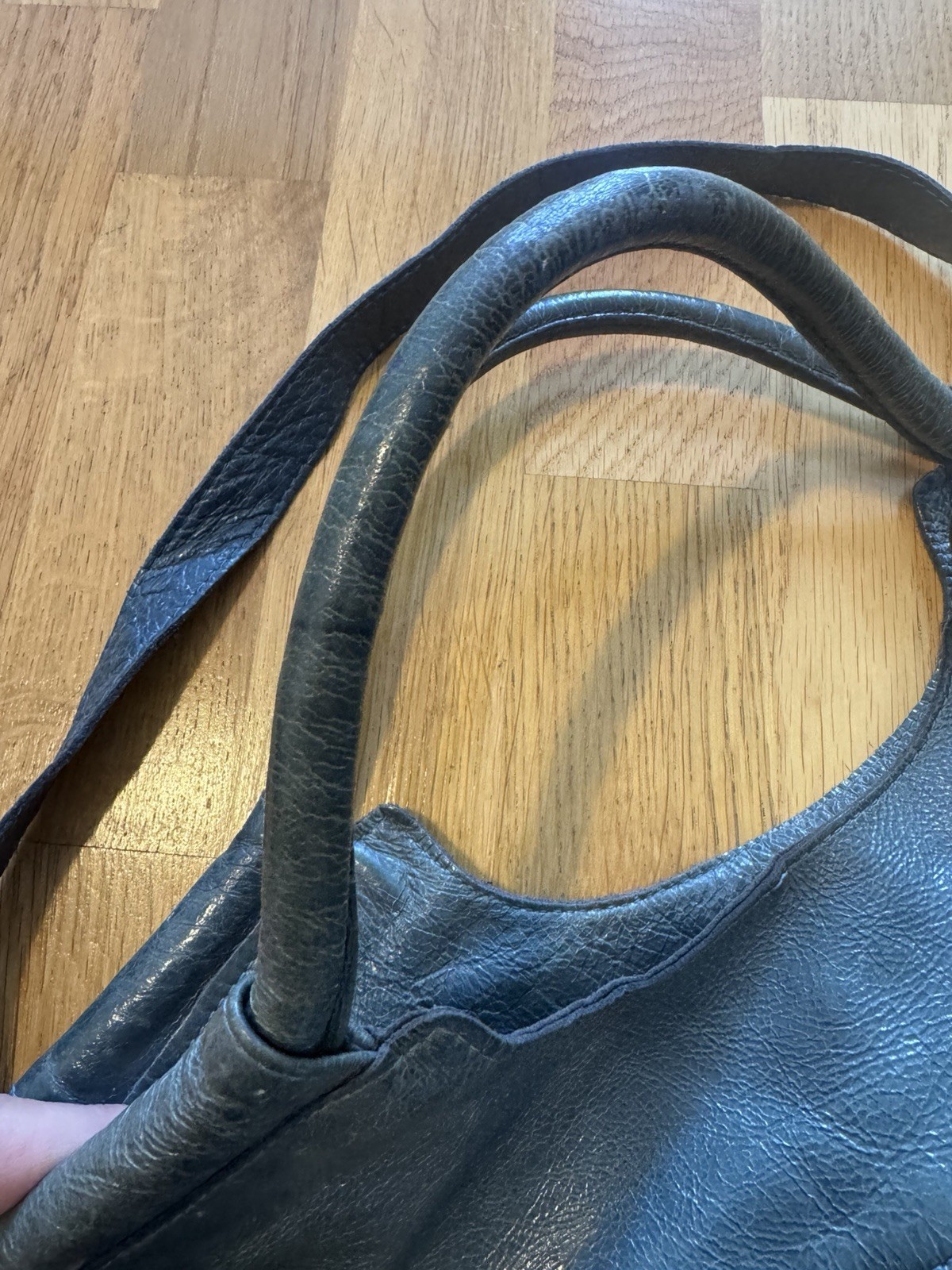 Foley+Corinna BlueGreen Satchel Top Handle, Detachable Strap, Zip, Gold Hardware
