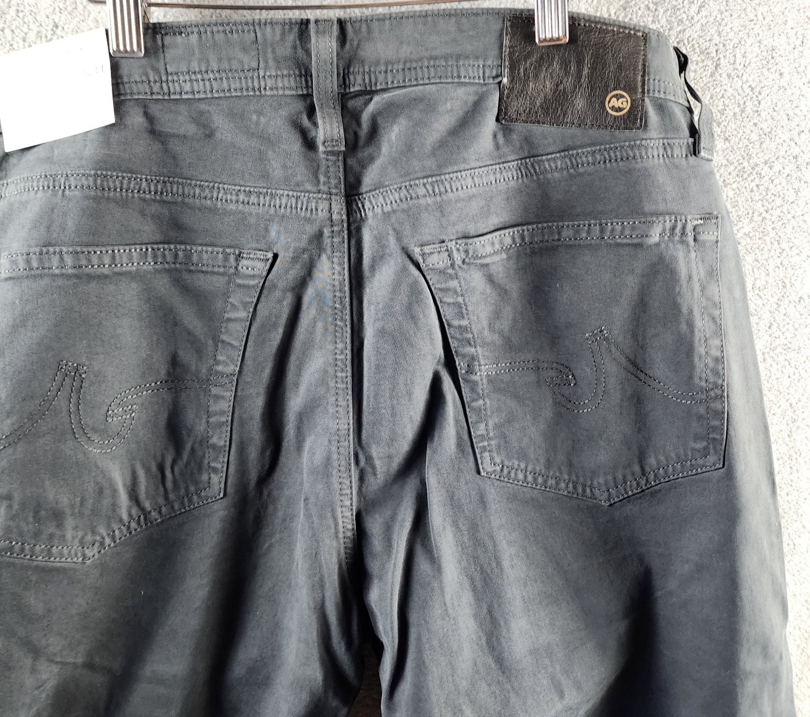 AG Tellis 34 Modern Slim Fit Twill Pants Men’s 33×34 Melange Smoke Button Zip