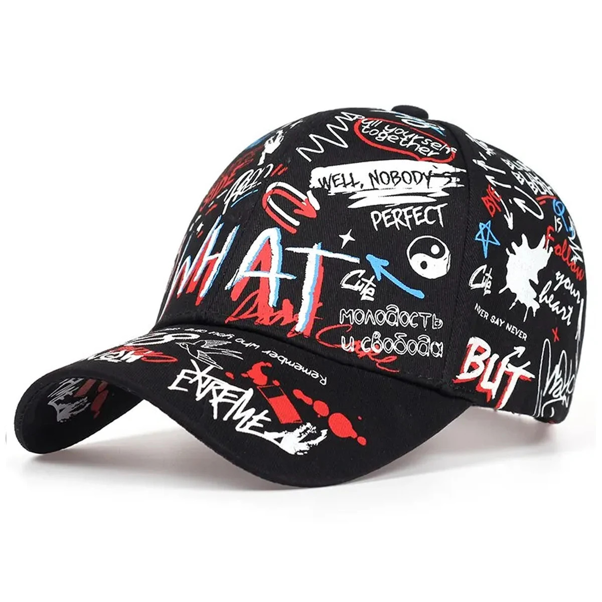 Korea Graffiti Fashion Hipster Hat Personality Trend Men’s And Women’s Baseball
