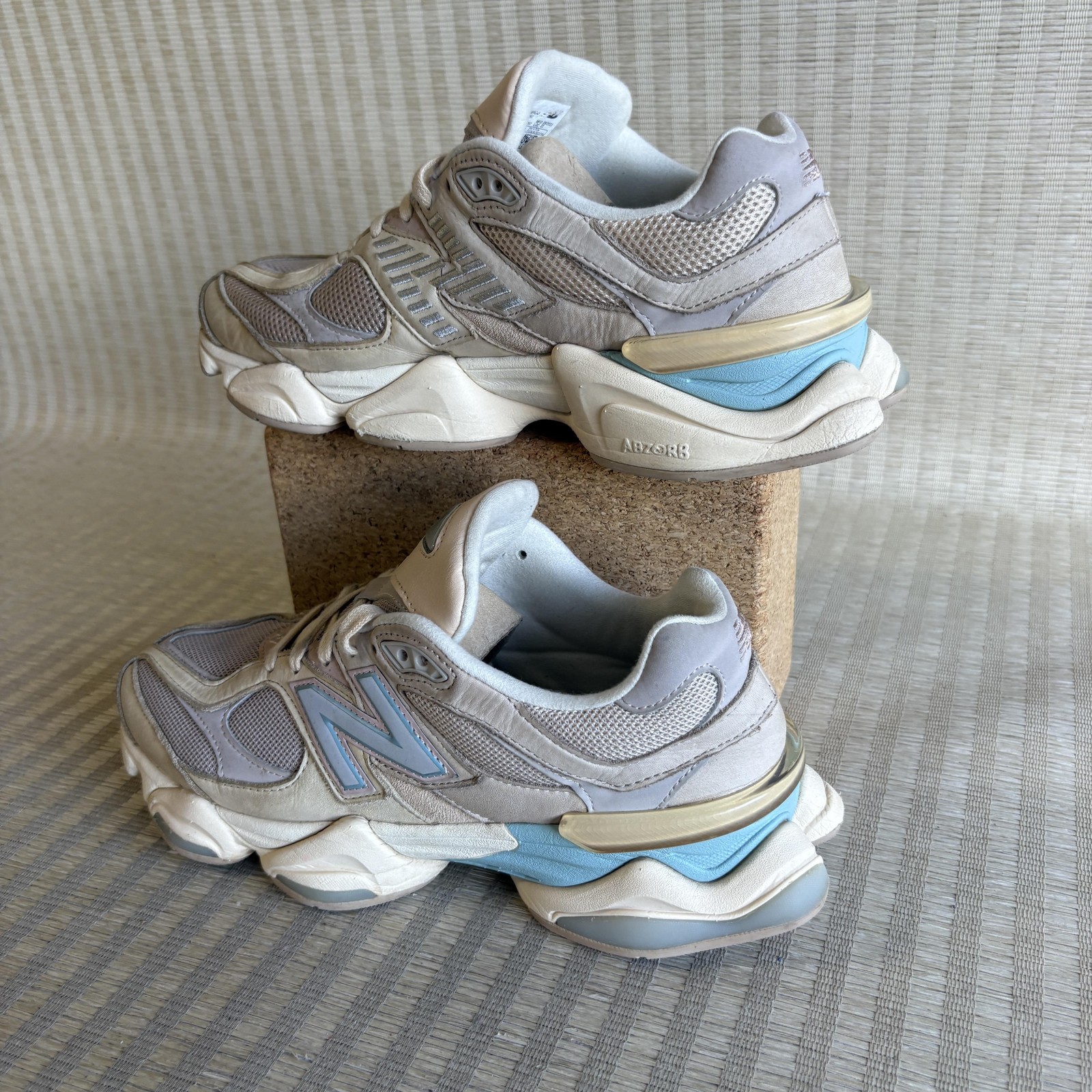 New Balance 9060 Shoes Mens Size 8.5 D Beige Pink Rose Suede Sneakers U9060WCG