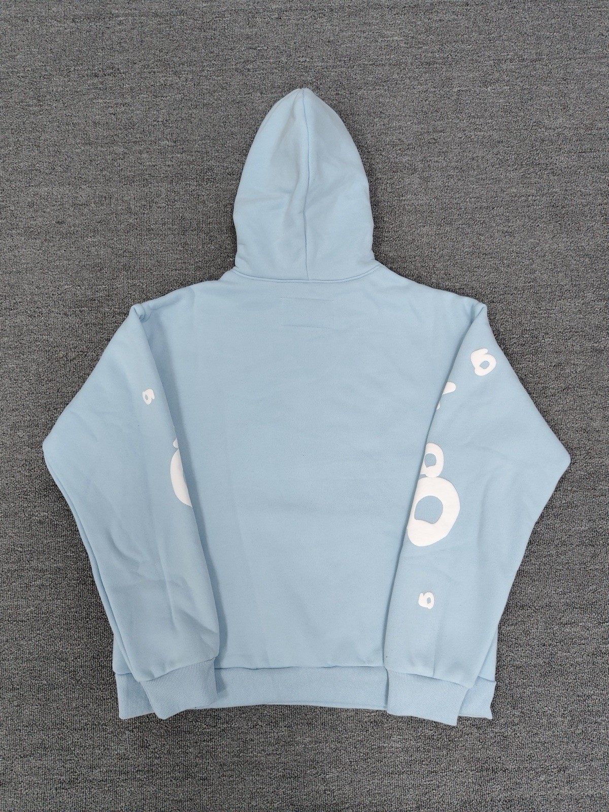 SP5DER hoodie Blue/White Beluga Graphic Logo Pullover Hoodie Pockets Men’s