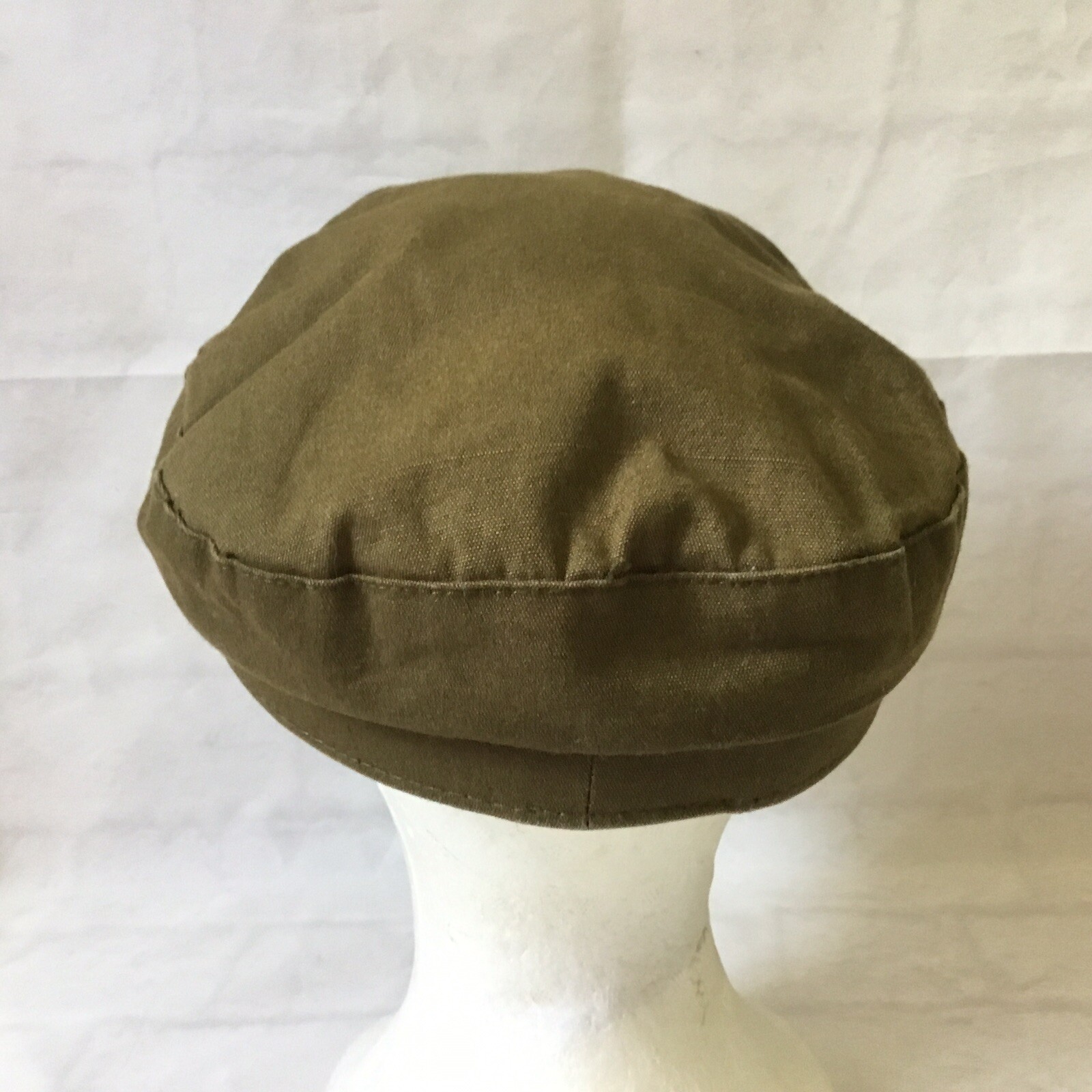 Divided H&M Cadet Cap Hat Beret Green Black Braid Button Adjustable Strap Clean