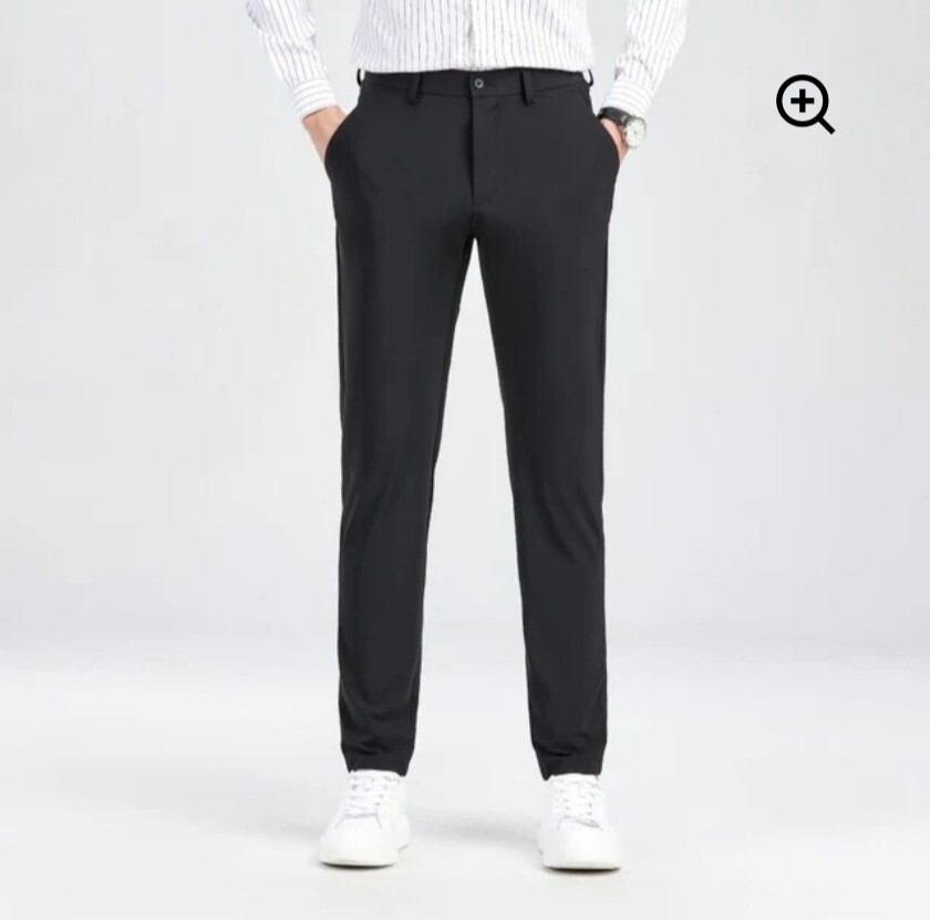 Tailored Black 4Way Stretch Dress Pants AnyTime Sizes 29,30,31,32,33,34,36,38,40