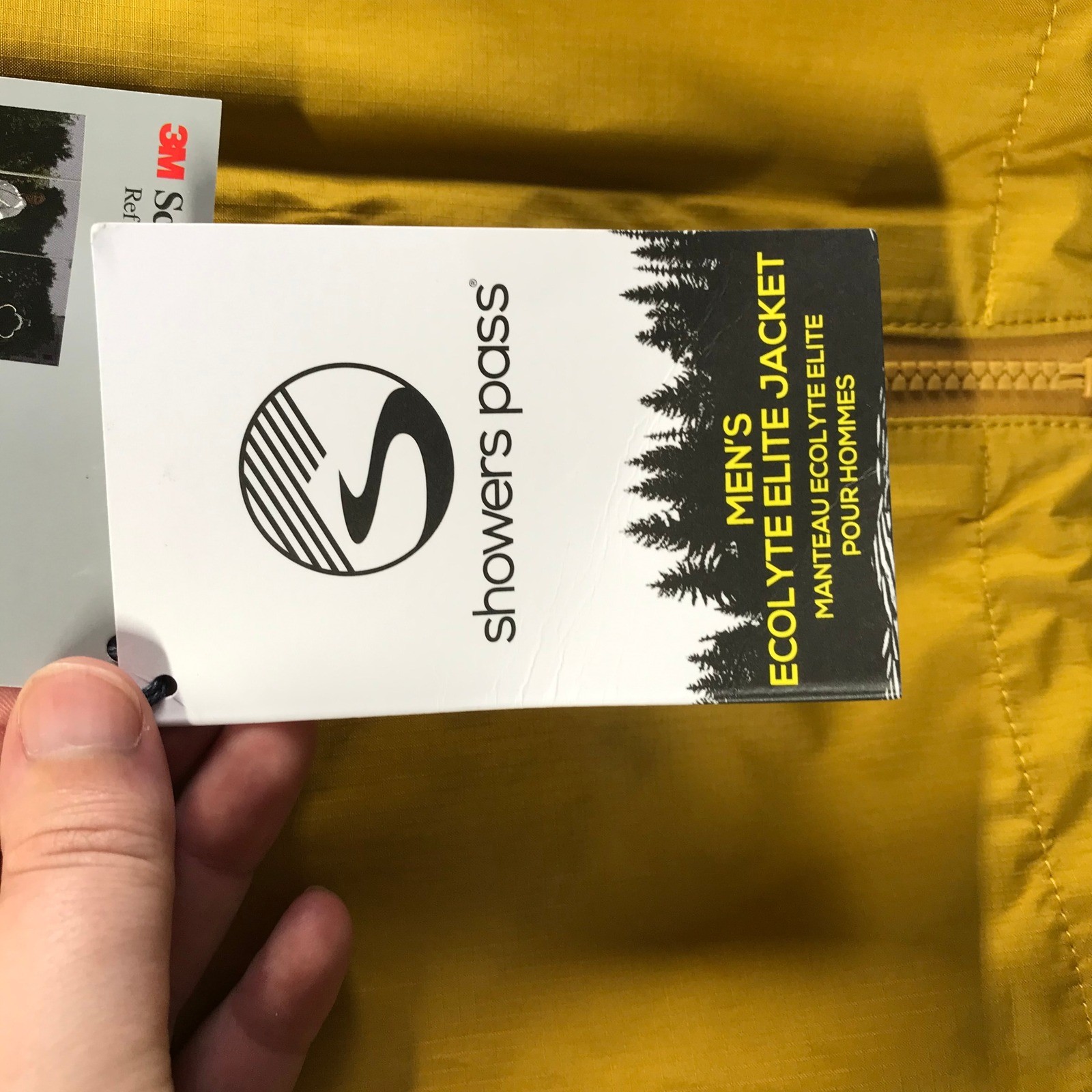 Showers Pass EcoLyte Elite Cycling Jacket Mens Small Harvest Yellow 1007 NWT