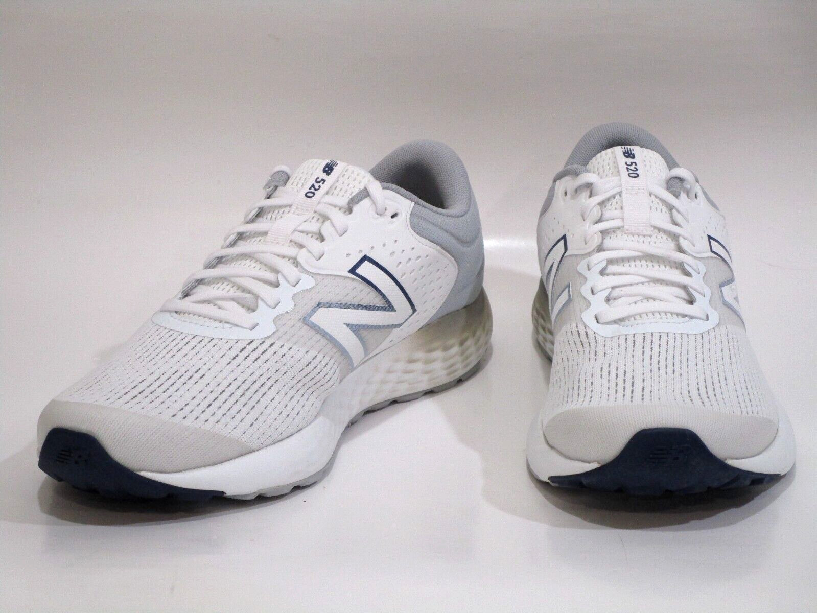 New Balance Men’s 520 V7 Running Sneaker Shoes, White/Grey