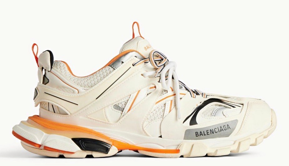 Balenciaga Track Men’s Low Top Lace-Up Sneaker White Orange Black
