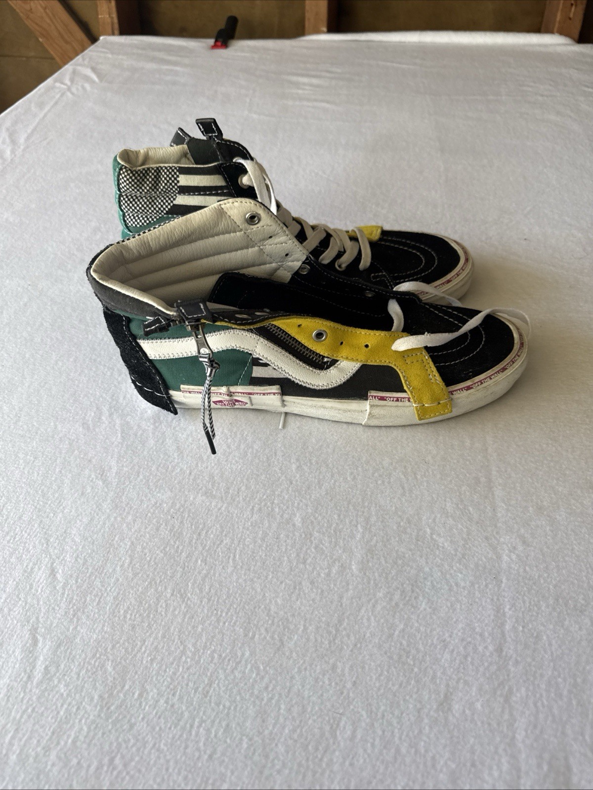 Vans Sk8 Hi Reissue Cap Cut Paste Patchwork Sneakers Multi Color Size 10 Mens