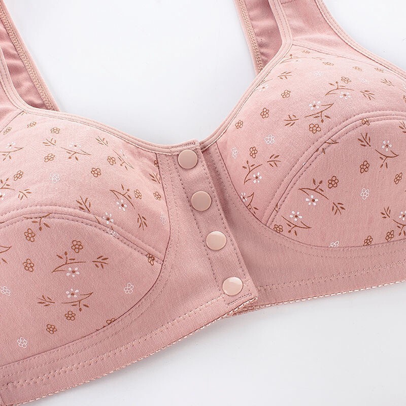 Push Up Full Cotton Bralette Wireless Bras Women Underwear Front Closure Bra
