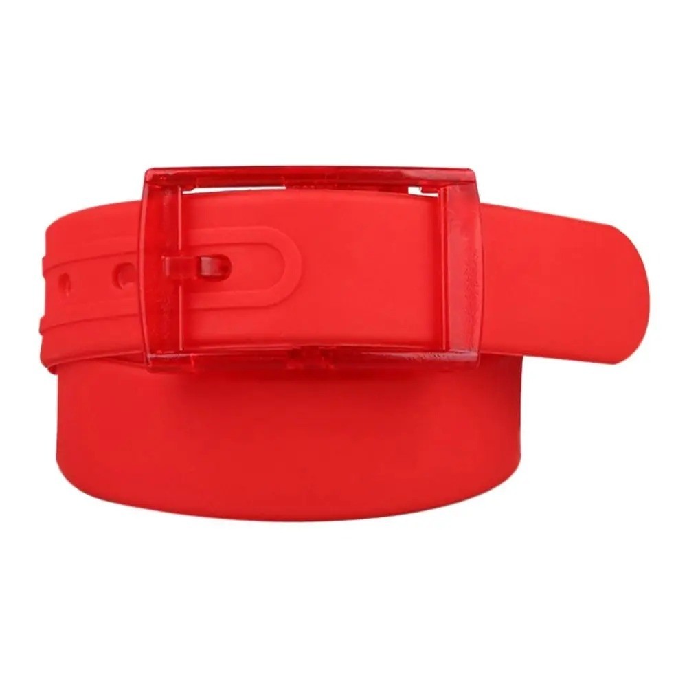 Adjustable Cut to Fit Rubber Plastic Jelly Silicone Casual Belt With Buckle USA
