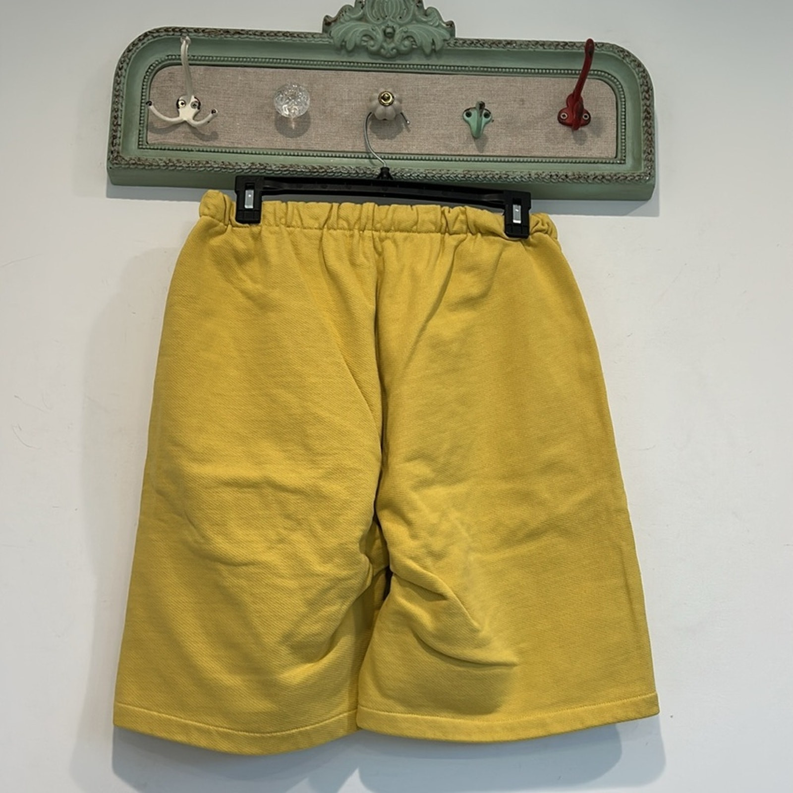 Brand New MADHAPPY cotton love your Mother Earth Yellow Graphic Shorts men’s