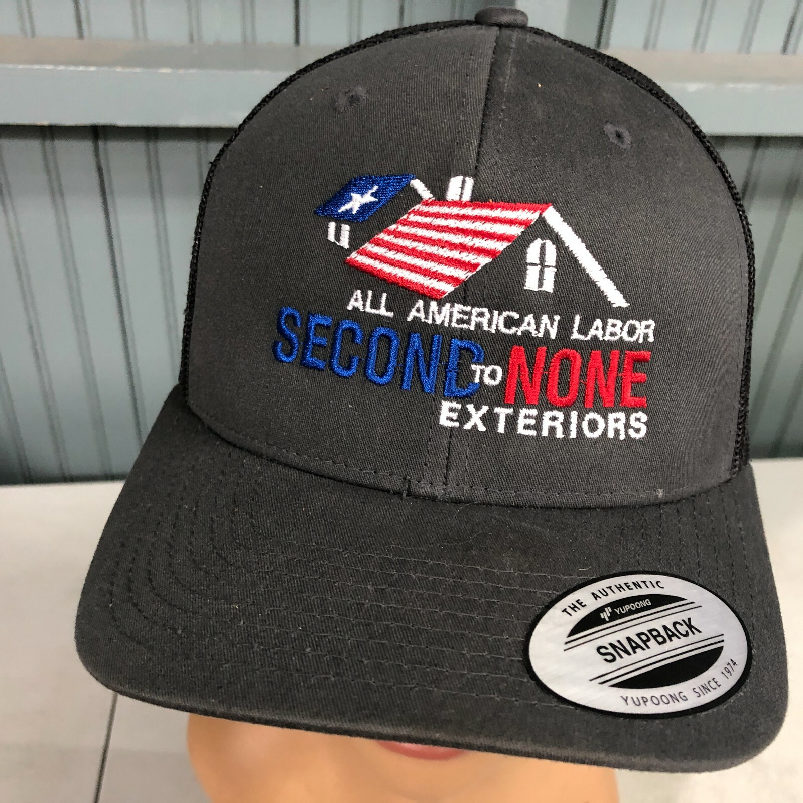 Second To None Exteriors American Labor USA Snapback Baseball Hat Cap