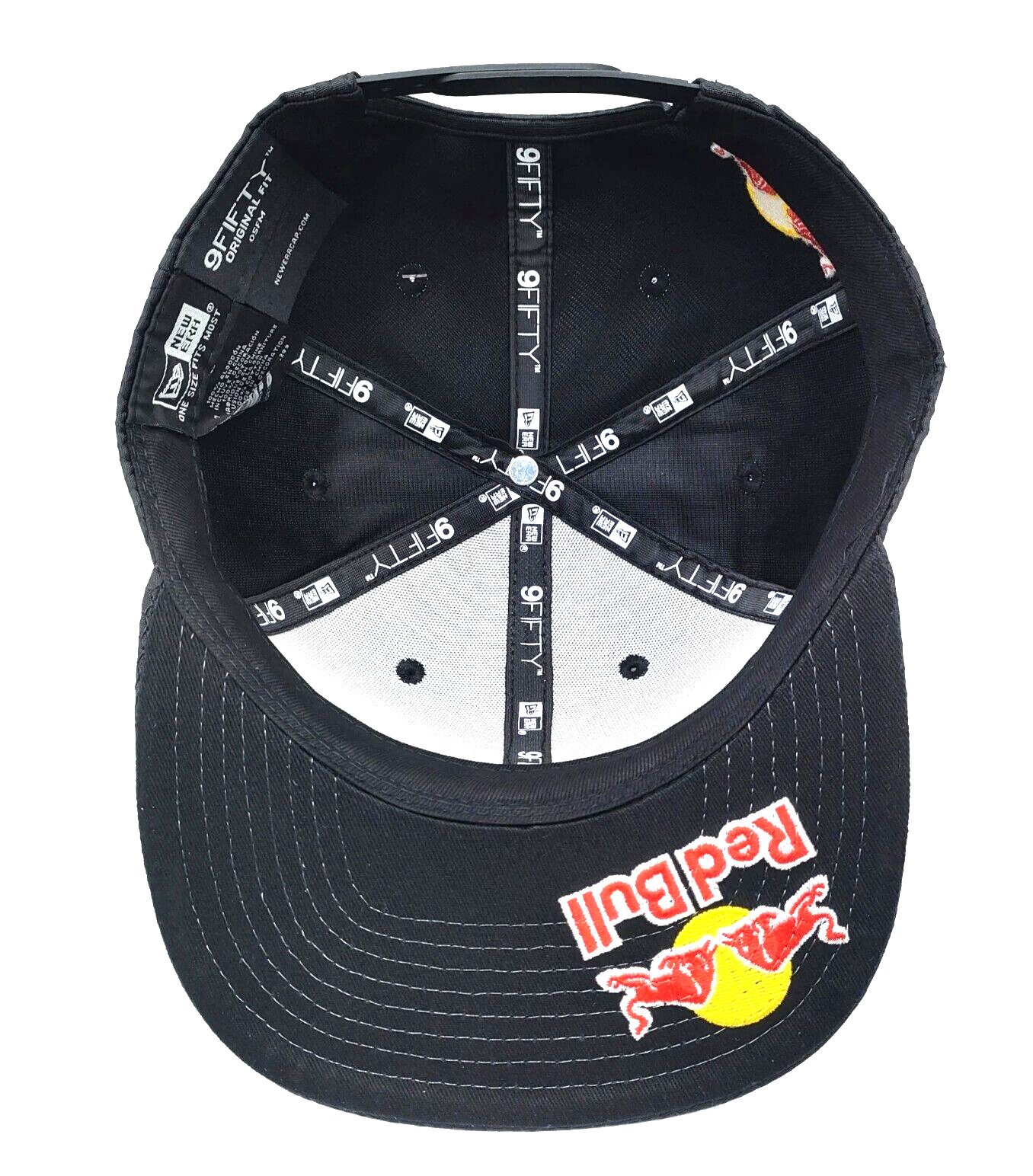 2025 New Black Flat Brim Cap w/Offset Logo. Hexagon Design. MotoGP. Motocross.