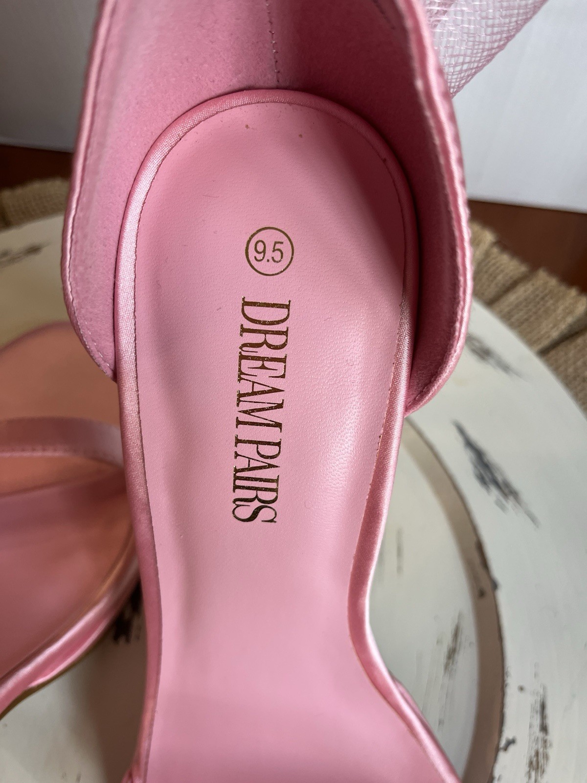 Dream Pairs Women’s Pink Ankle Strap High Heels Size 9.5